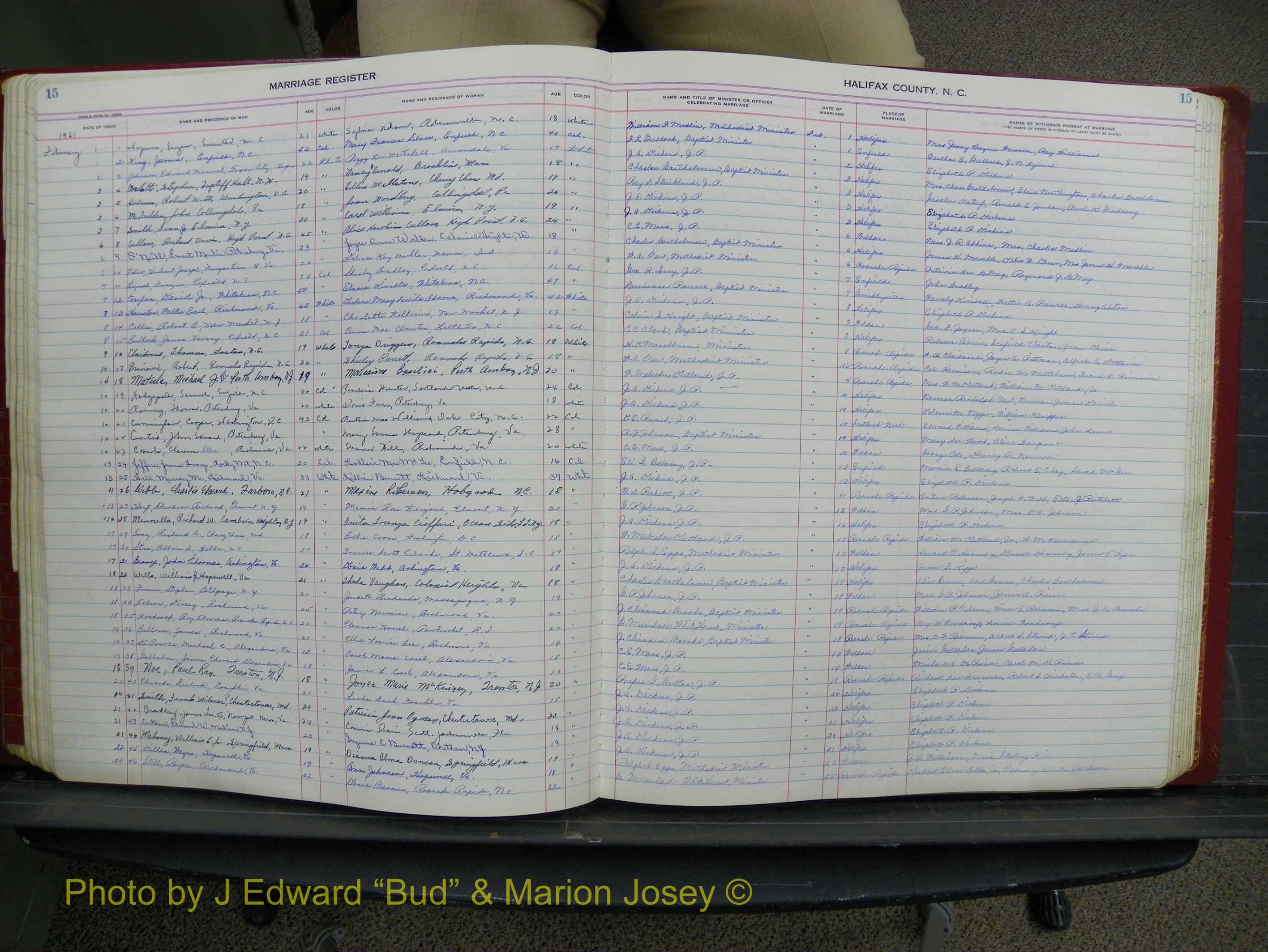 Halifax Marriage Book 15, 1960-1964  P 015.JPG