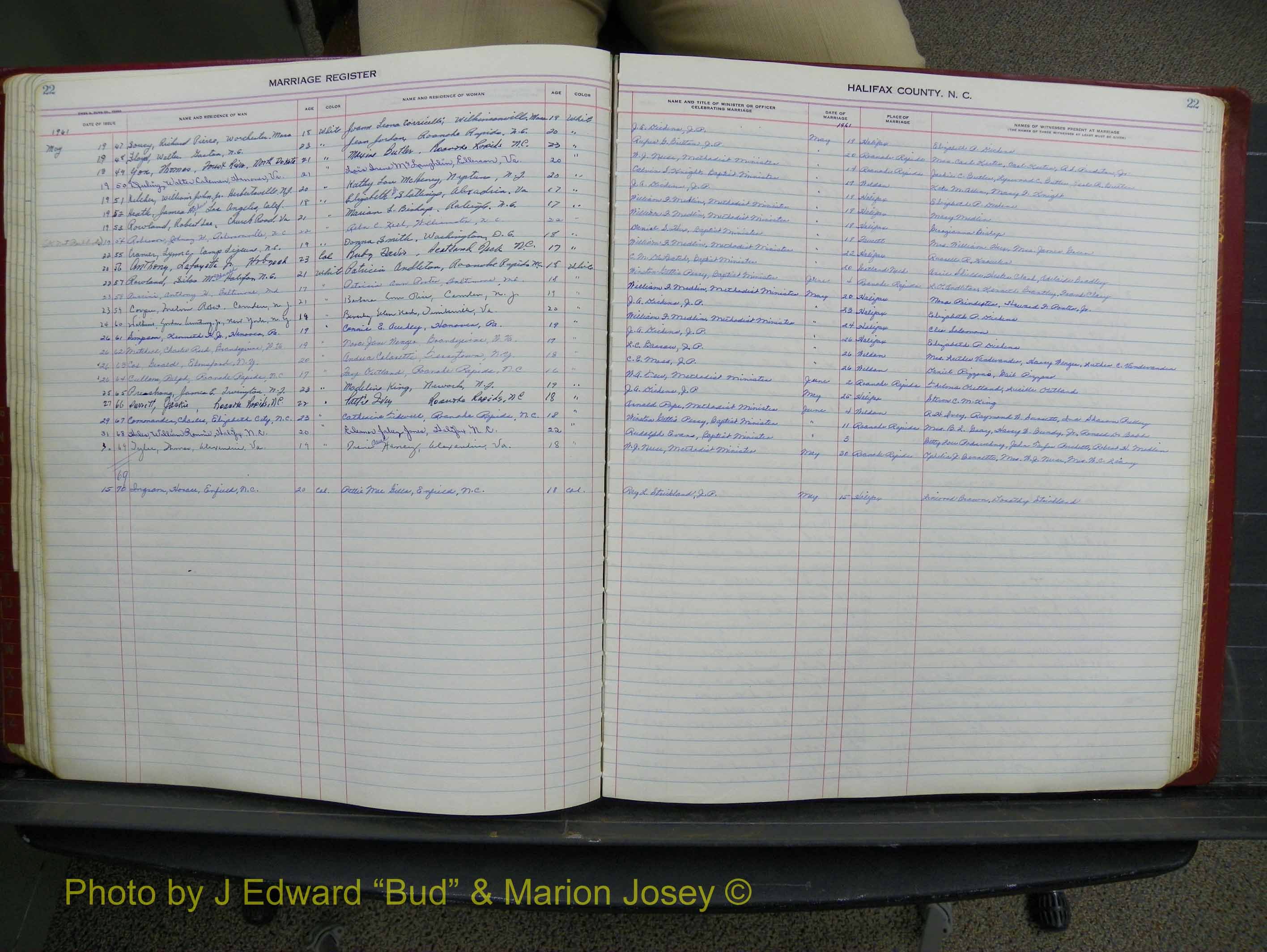 Halifax Marriage Book 15, 1960-1964  P 022.JPG