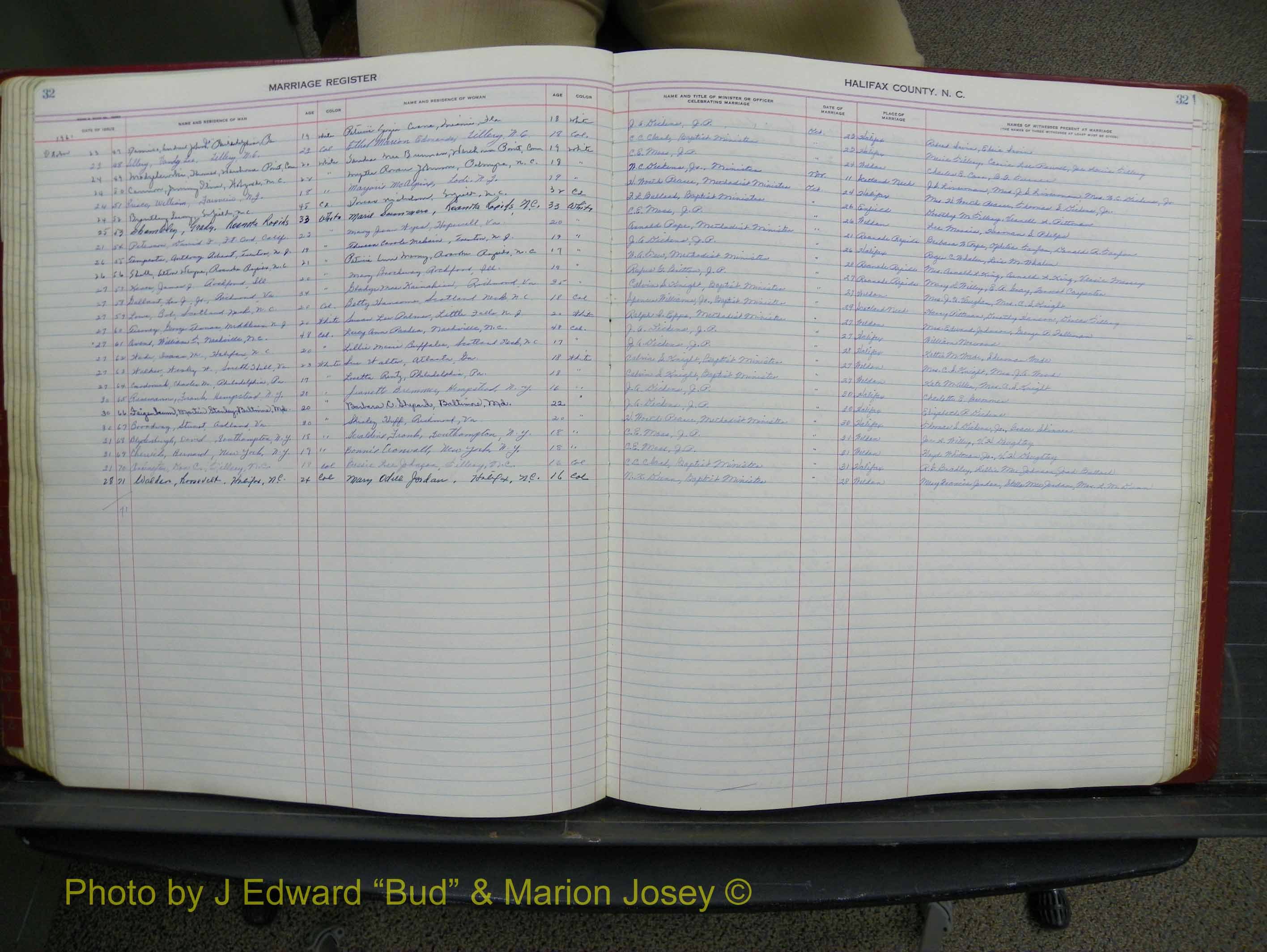 Halifax Marriage Book 15, 1960-1964  P 032.JPG