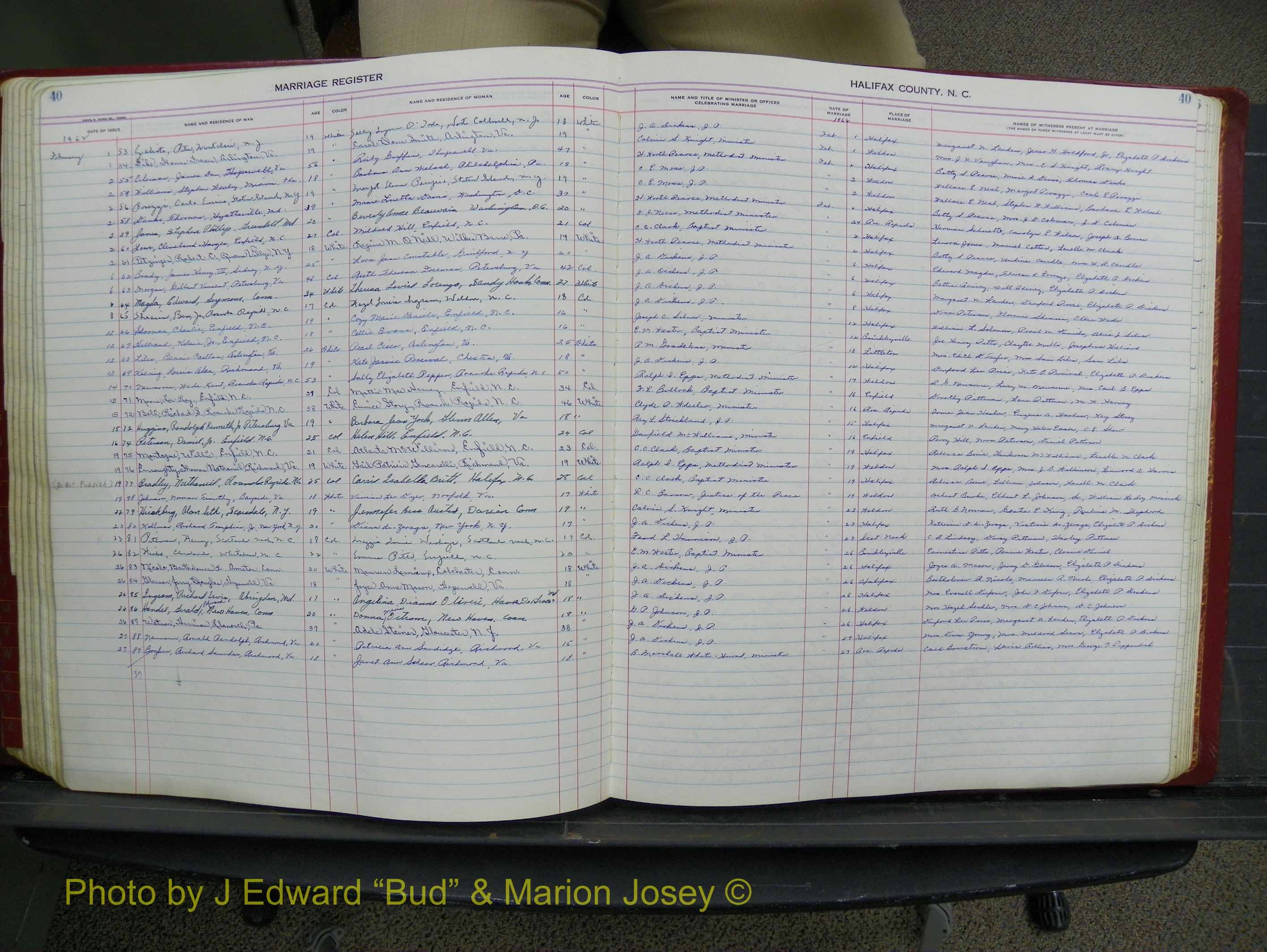Halifax Marriage Book 15, 1960-1964  P 040.JPG