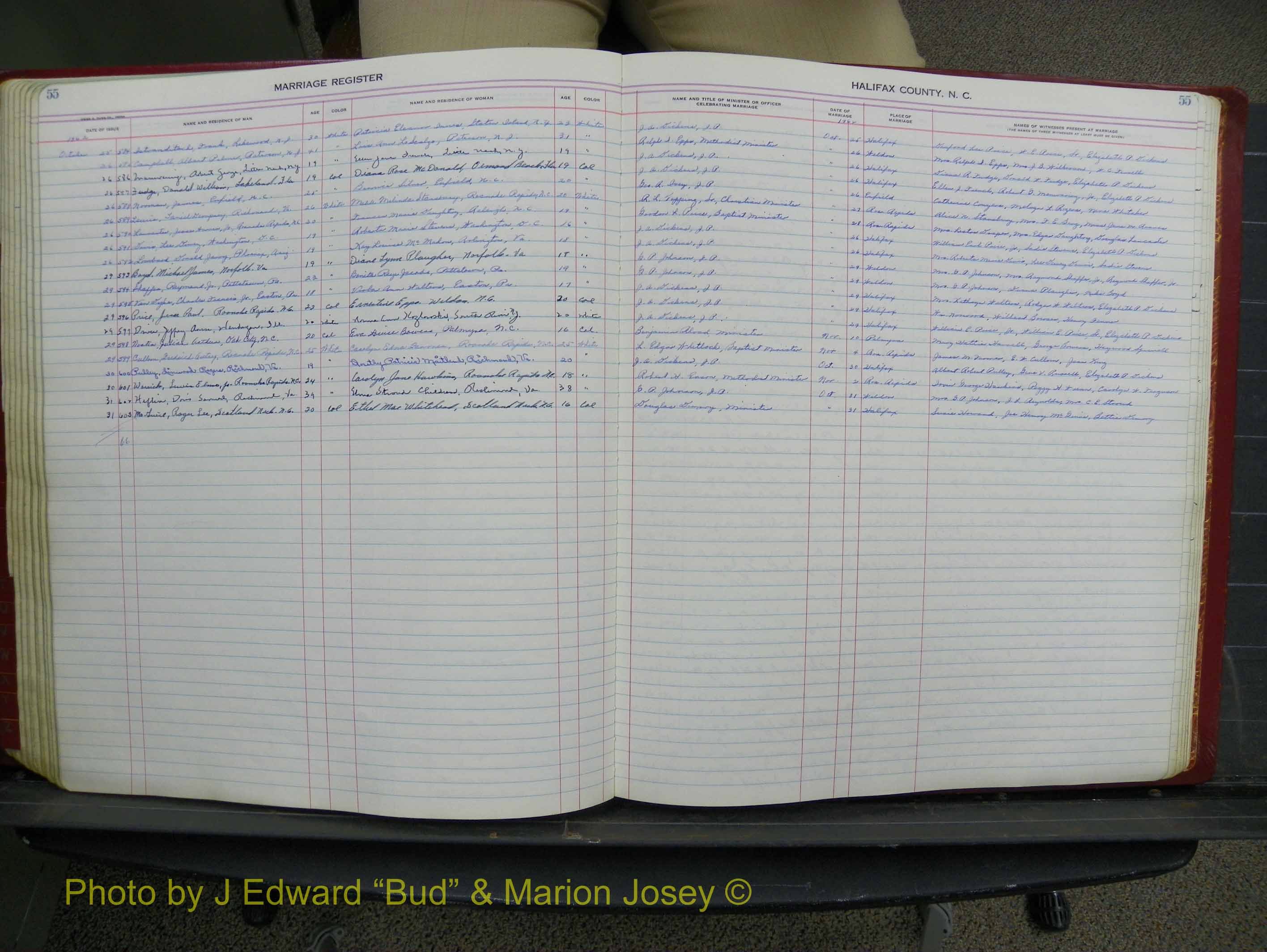 Halifax Marriage Book 15, 1960-1964  P 055.JPG