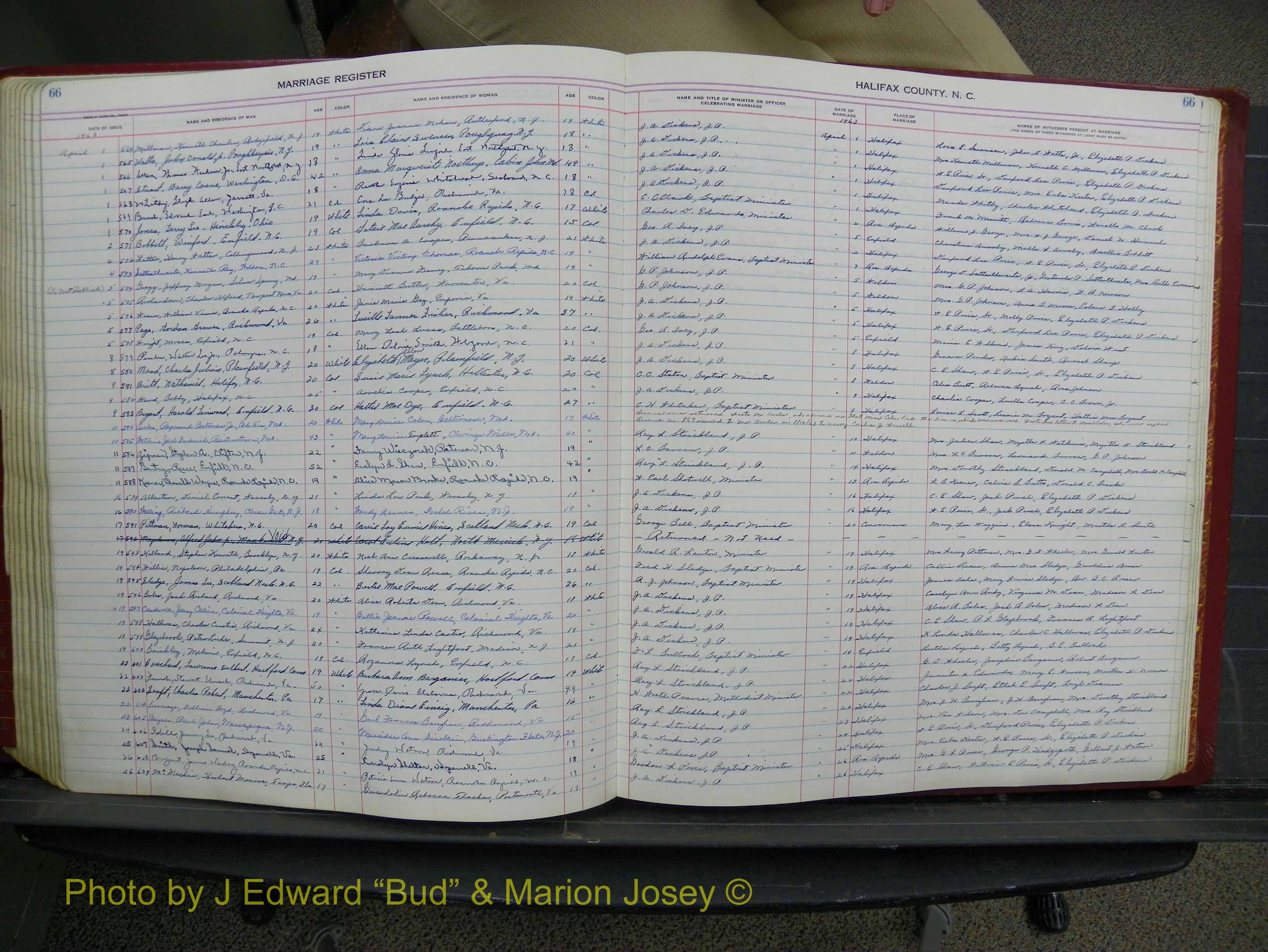 Halifax Marriage Book 15, 1960-1964  P 066.JPG