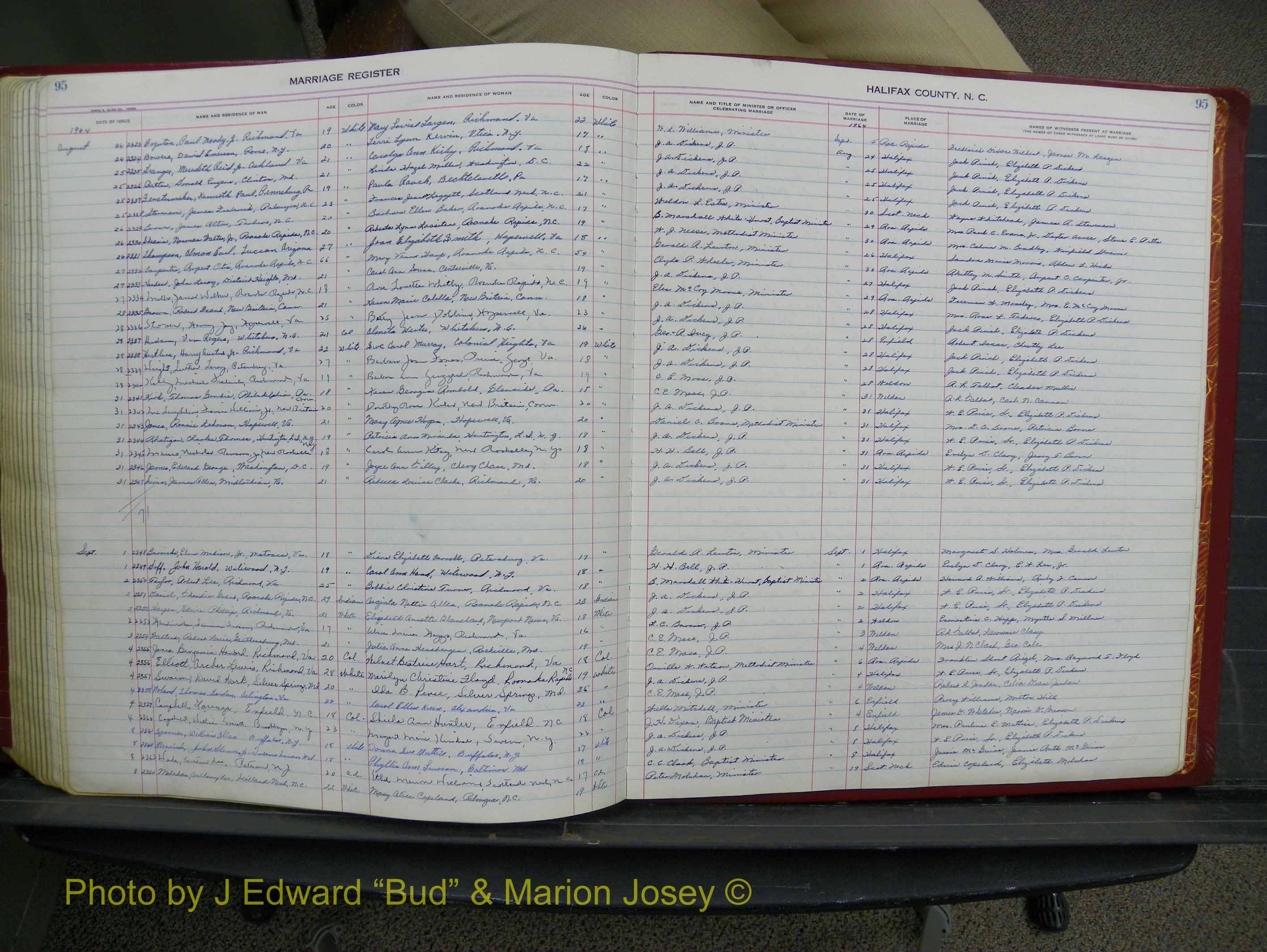 Halifax Marriage Book 15, 1960-1964  P 095.JPG