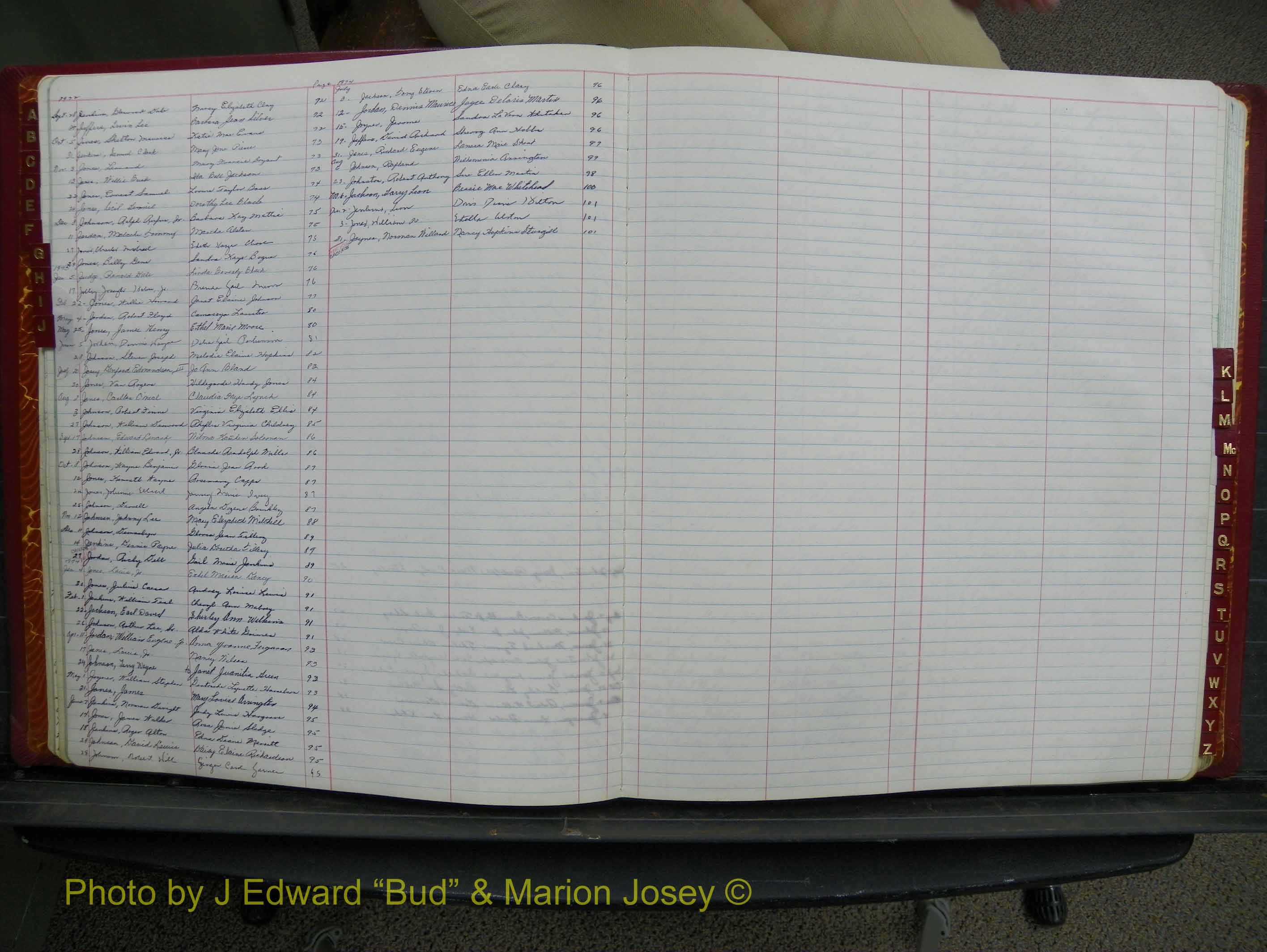 Halifax Marriage Book 17, 1969-1974 Index J2.JPG