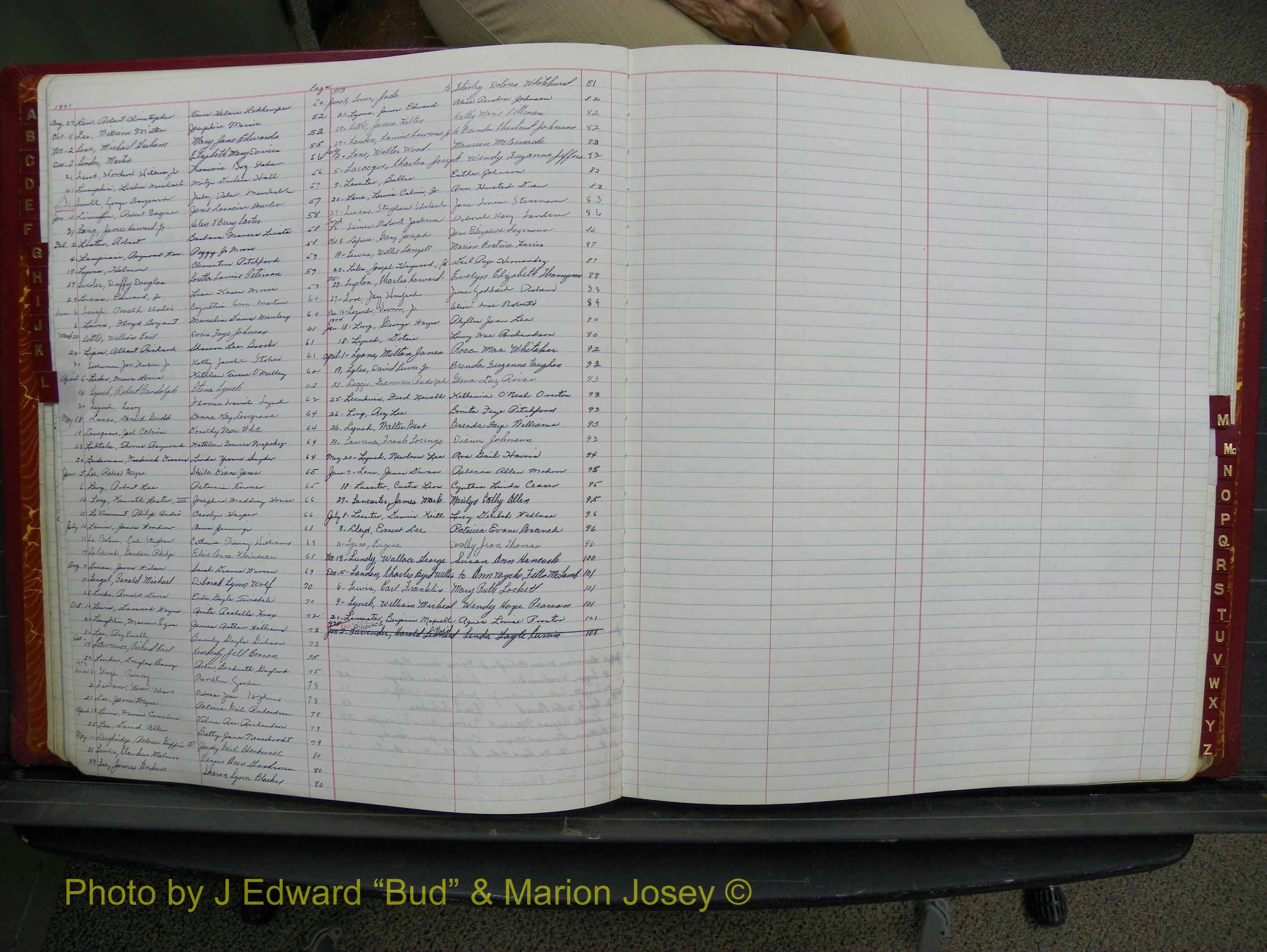 Halifax Marriage Book 17, 1969-1974 Index L2.JPG