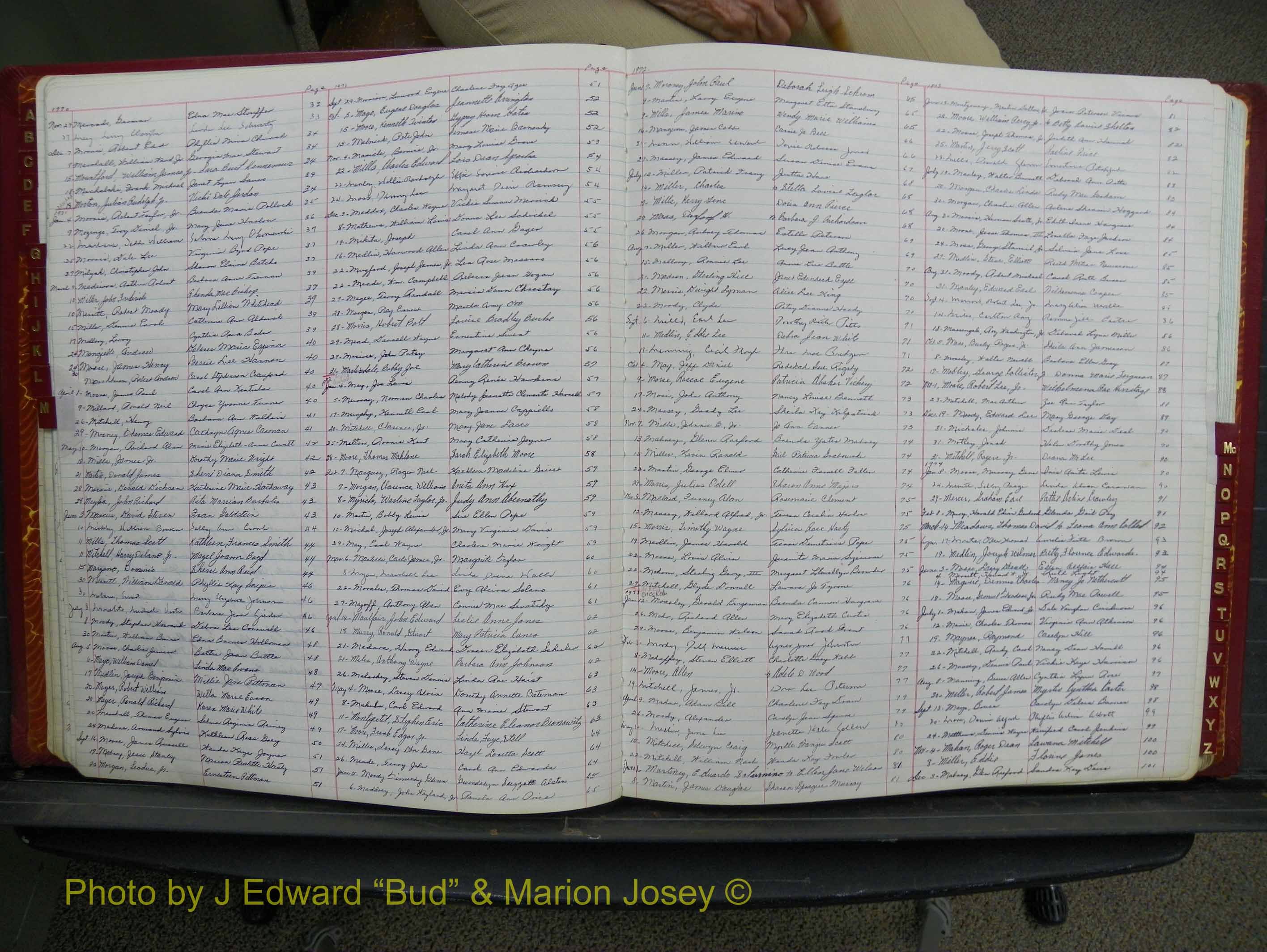 Halifax Marriage Book 17, 1969-1974 Index M2.JPG