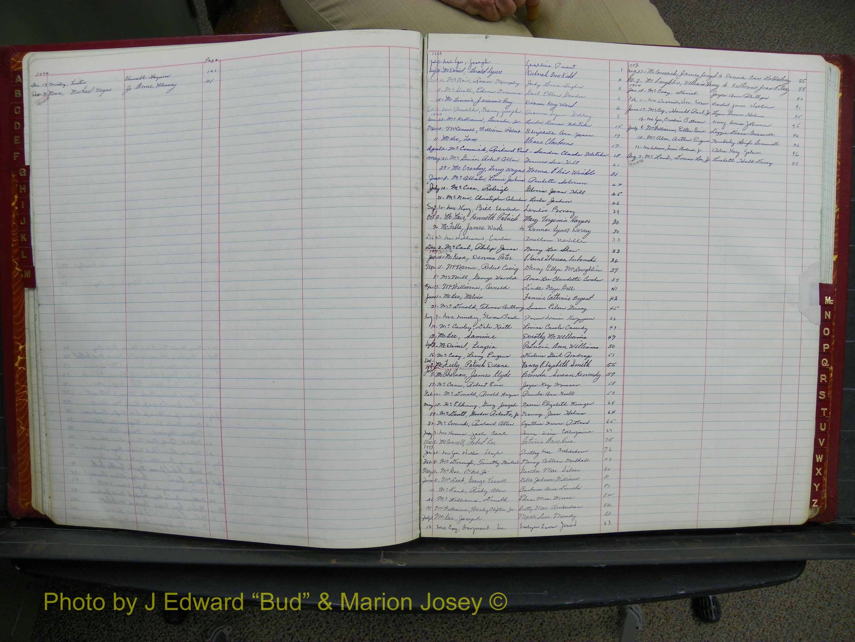 Halifax Marriage Book 17, 1969-1974 Index M3 & Mc.JPG