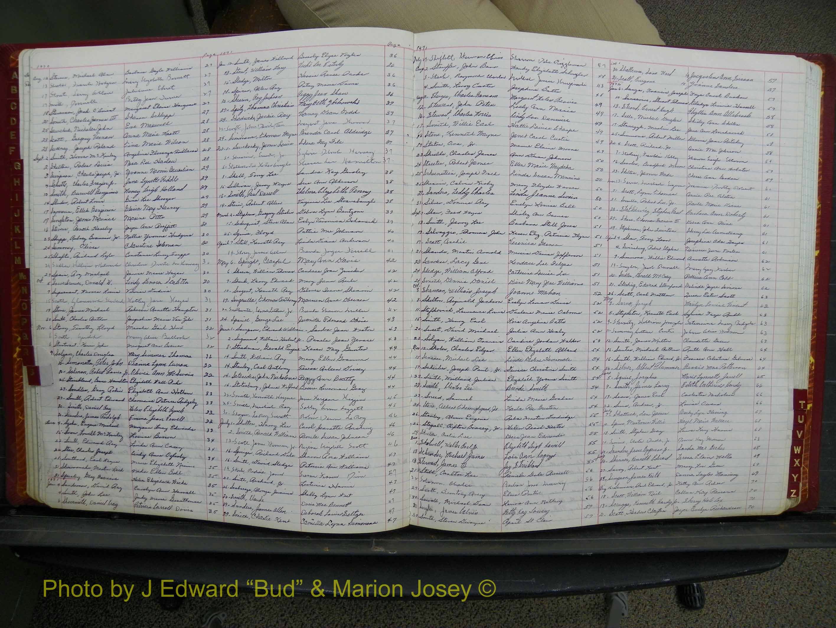 Halifax Marriage Book 17, 1969-1974 Index S2.JPG