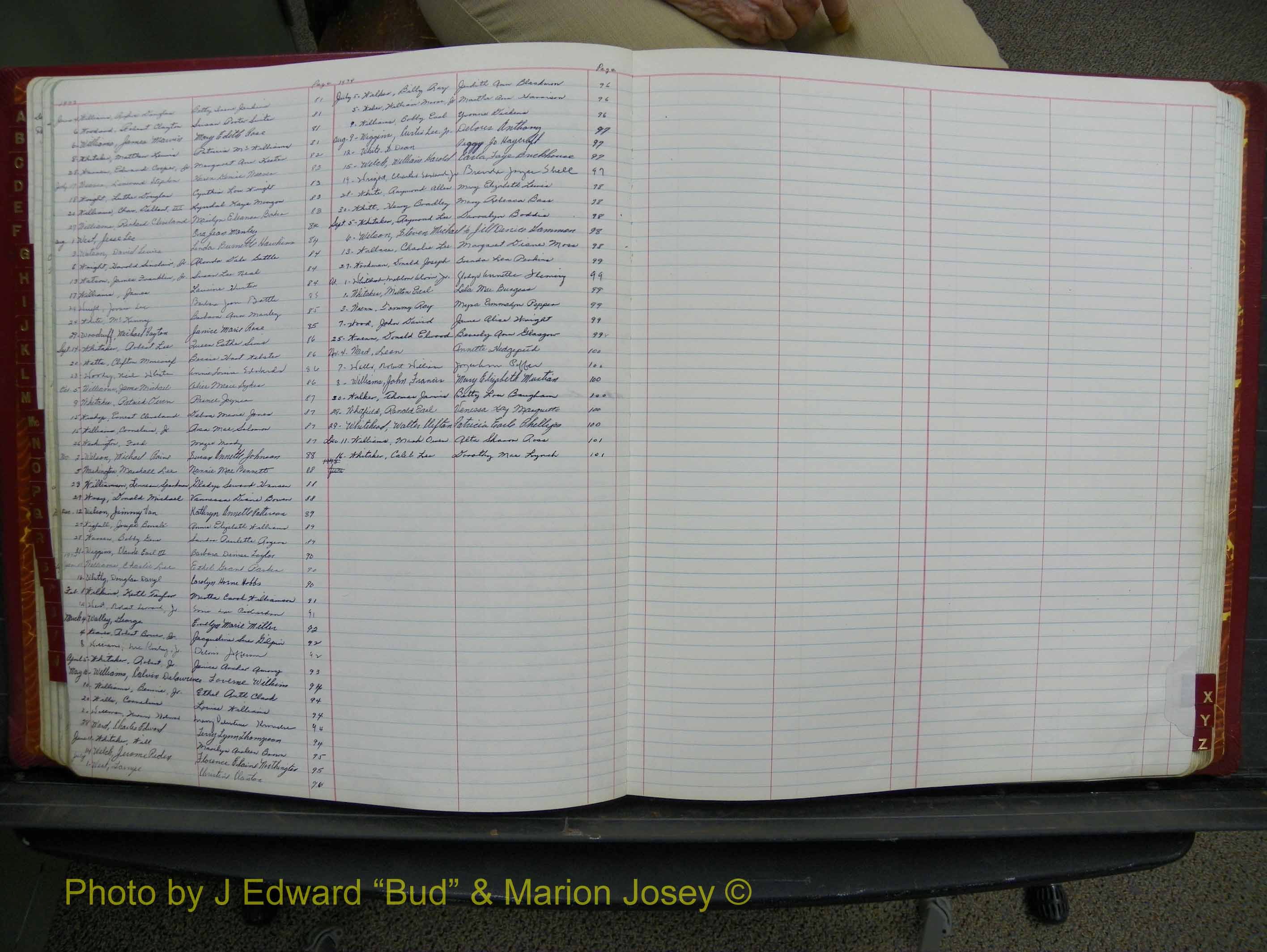 Halifax Marriage Book 17, 1969-1974 Index W3.JPG