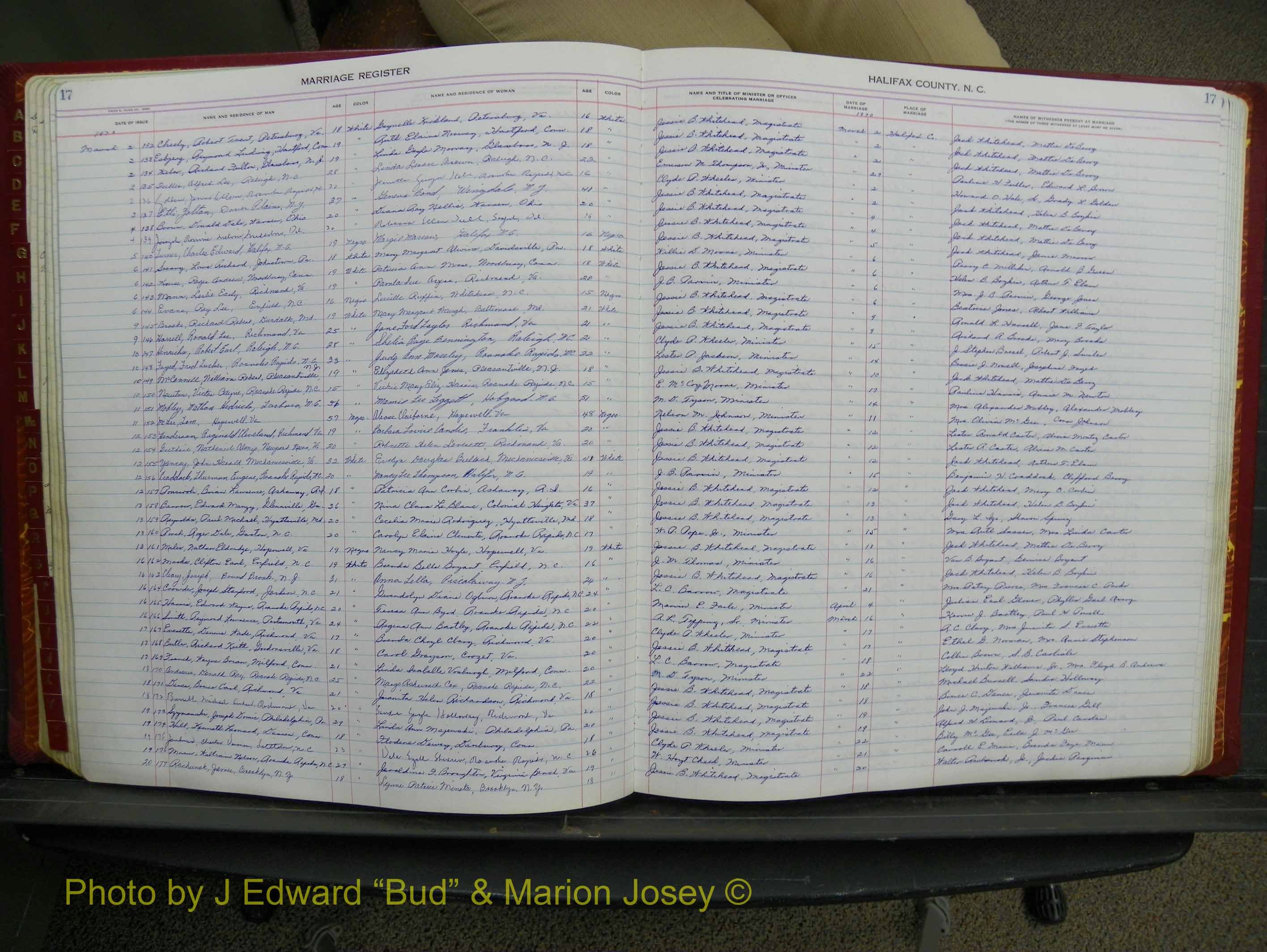 Halifax Marriage Book 17, 1969-1974 P 017.JPG