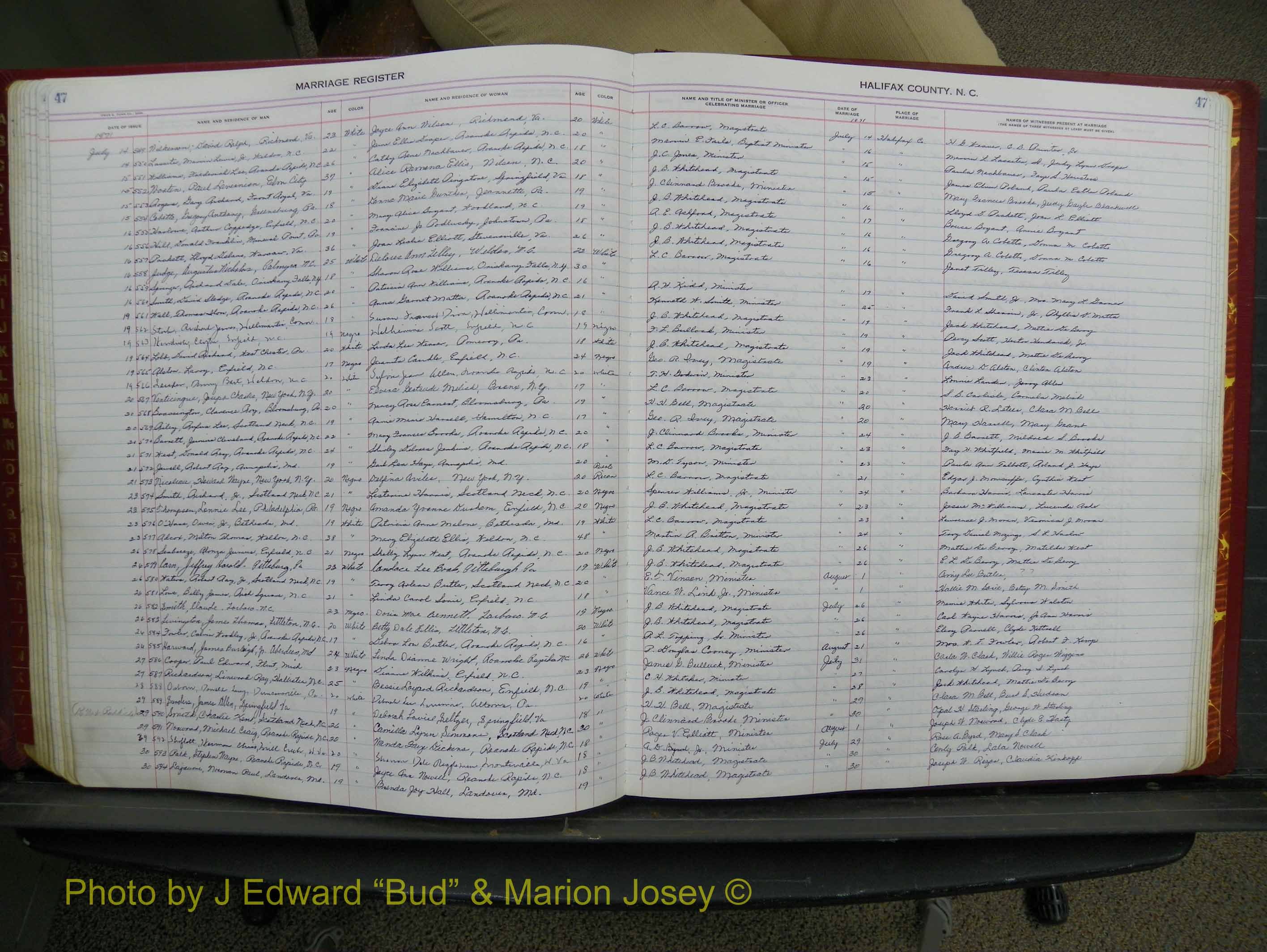 Halifax Marriage Book 17, 1969-1974 P 047.JPG