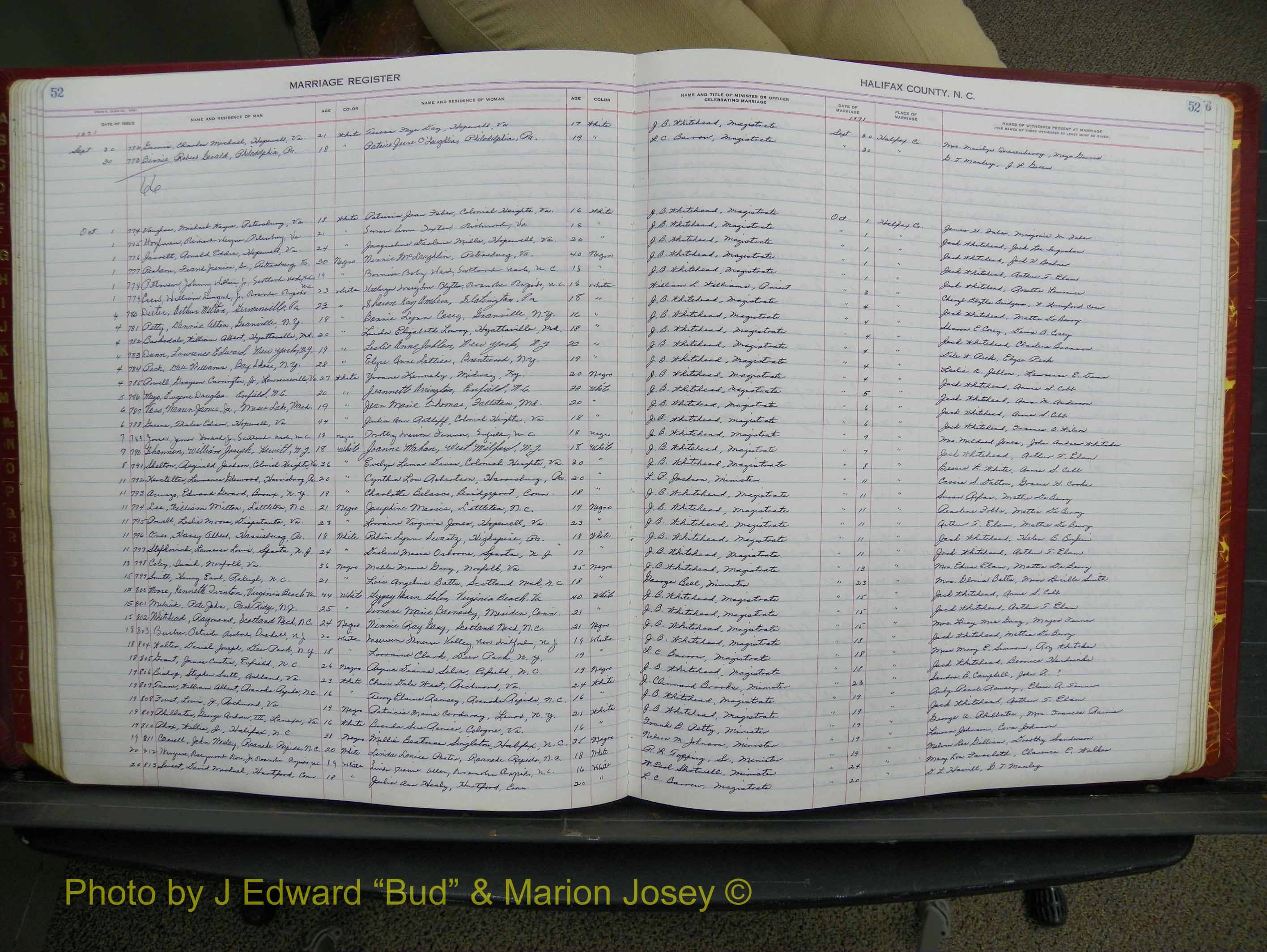 Halifax Marriage Book 17, 1969-1974 P 052.JPG