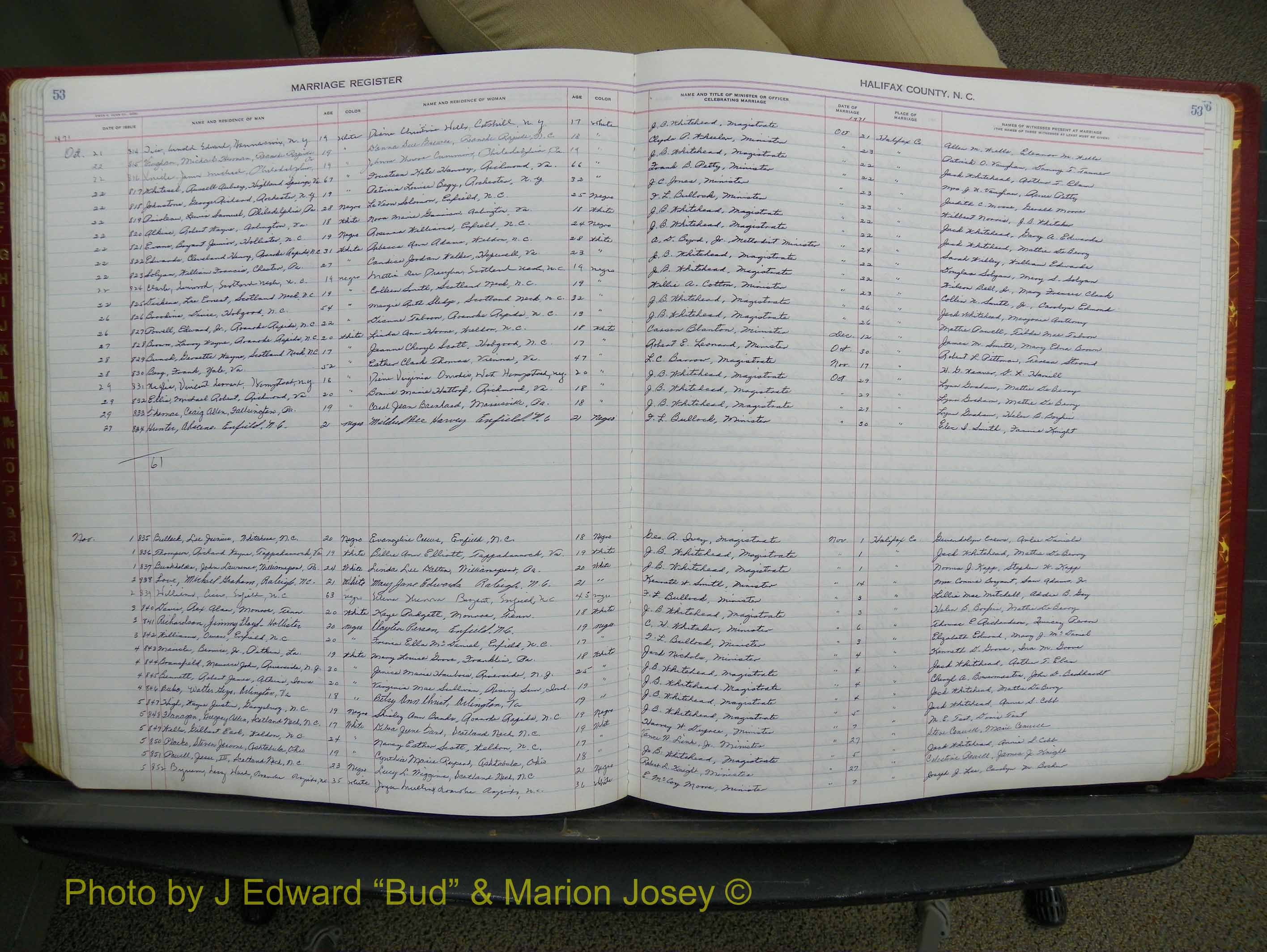 Halifax Marriage Book 17, 1969-1974 P 053.JPG