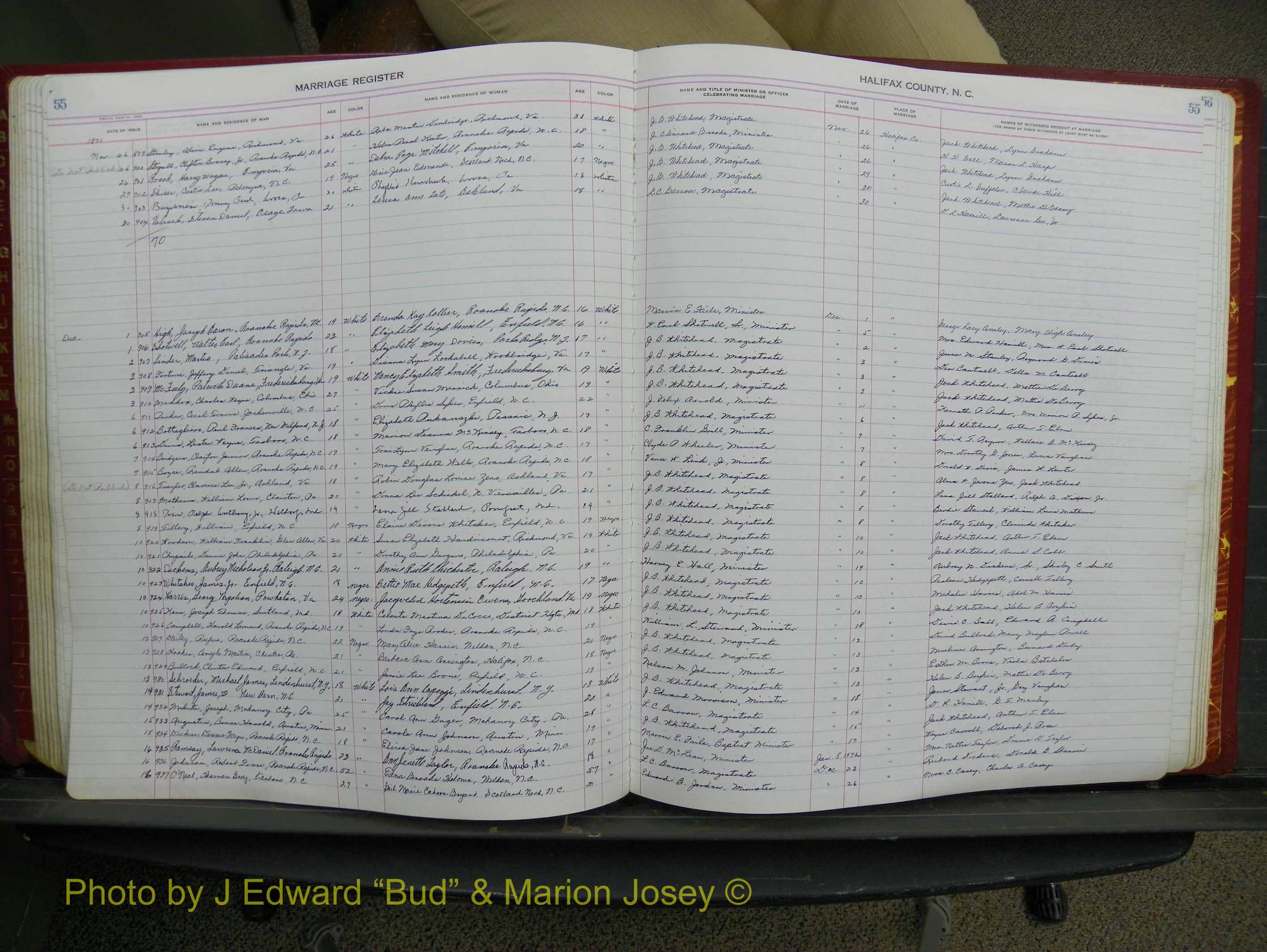 Halifax Marriage Book 17, 1969-1974 P 055.JPG