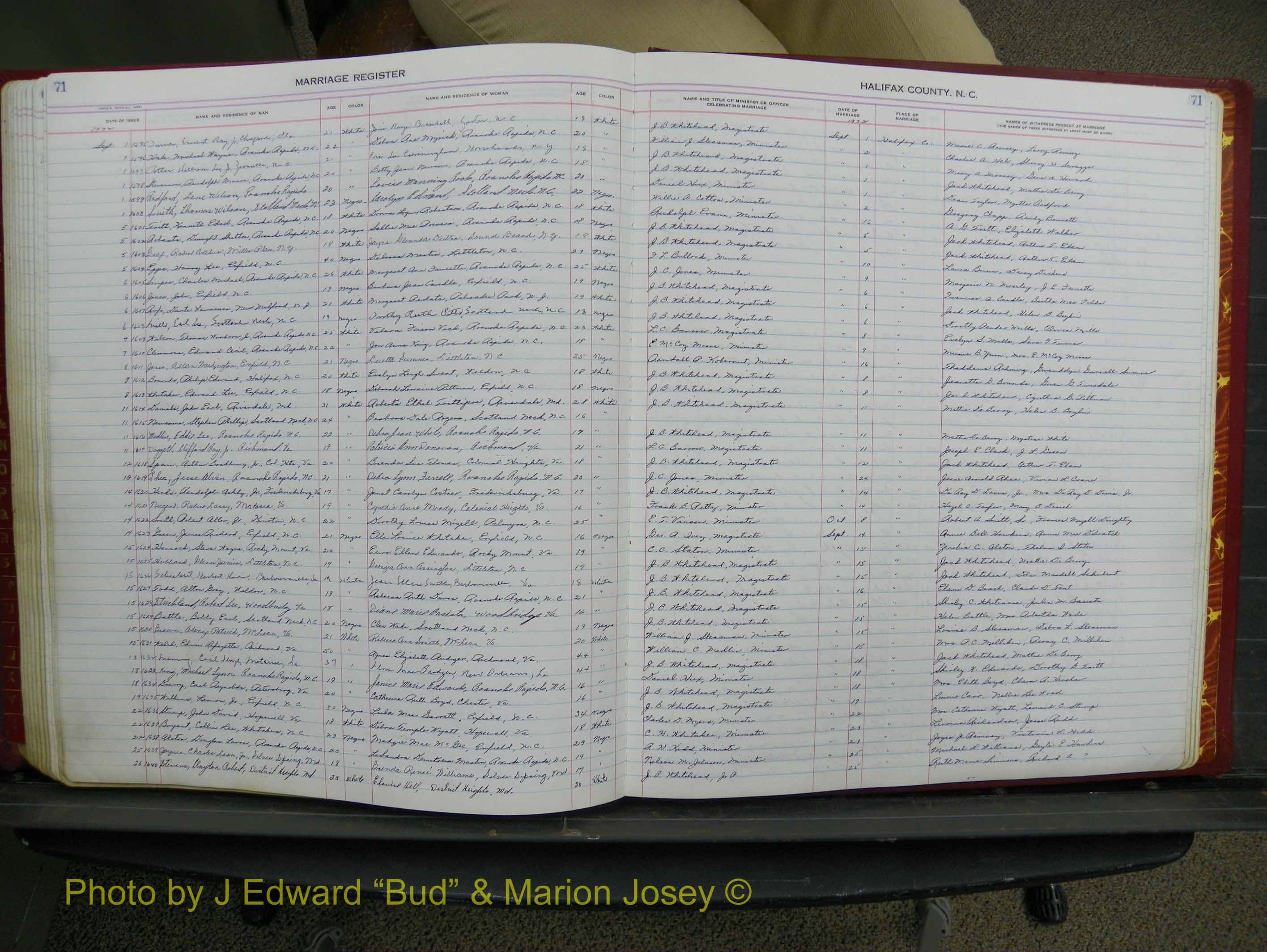 Halifax Marriage Book 17, 1969-1974 P 071.JPG