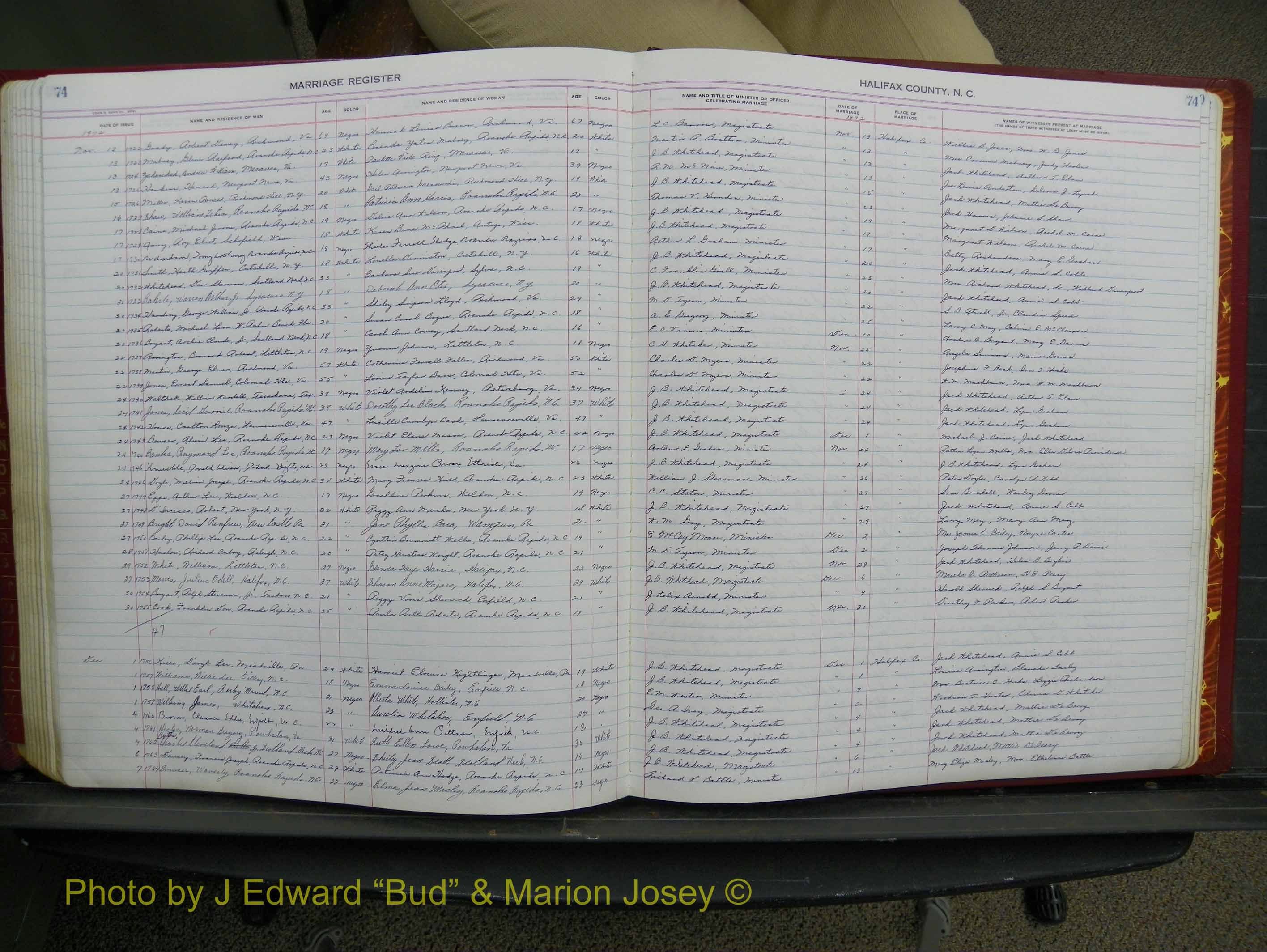 Halifax Marriage Book 17, 1969-1974 P 074.JPG