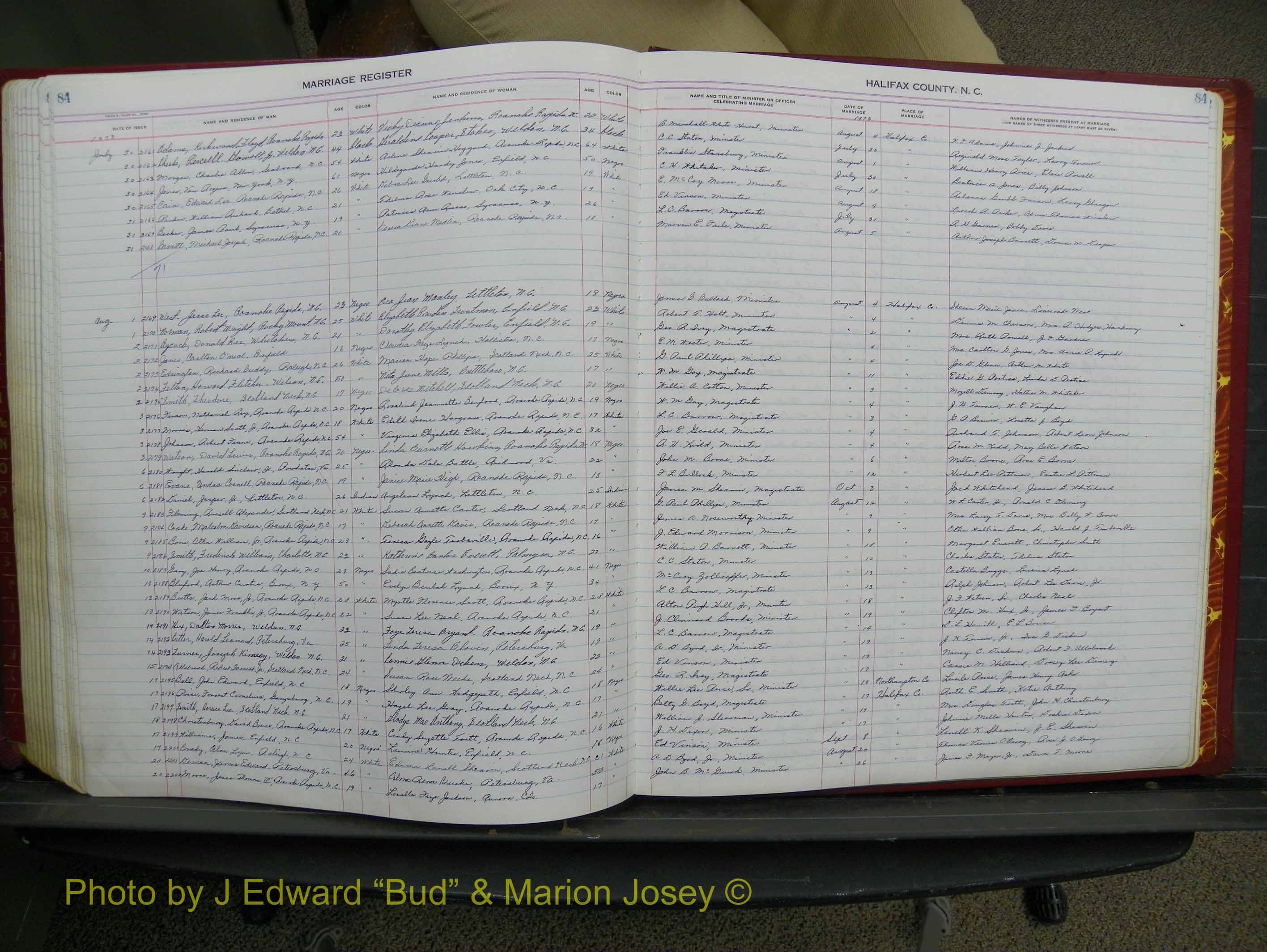 Halifax Marriage Book 17, 1969-1974 P 084.JPG
