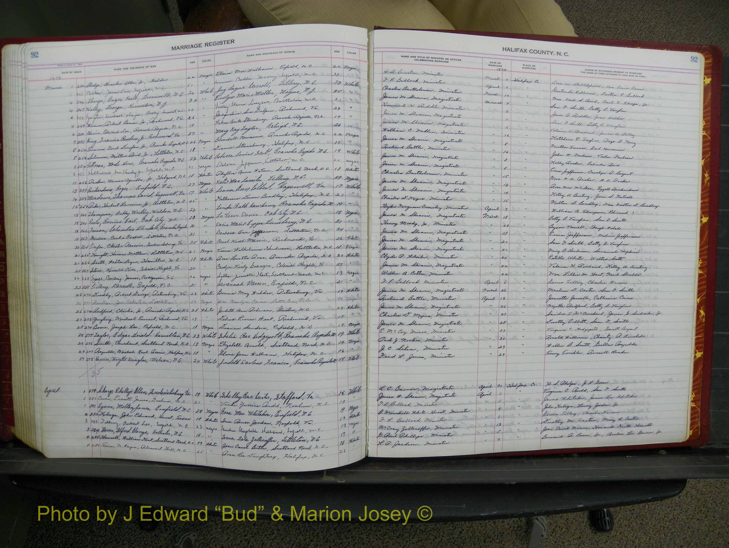 Halifax Marriage Book 17, 1969-1974 P 092.JPG