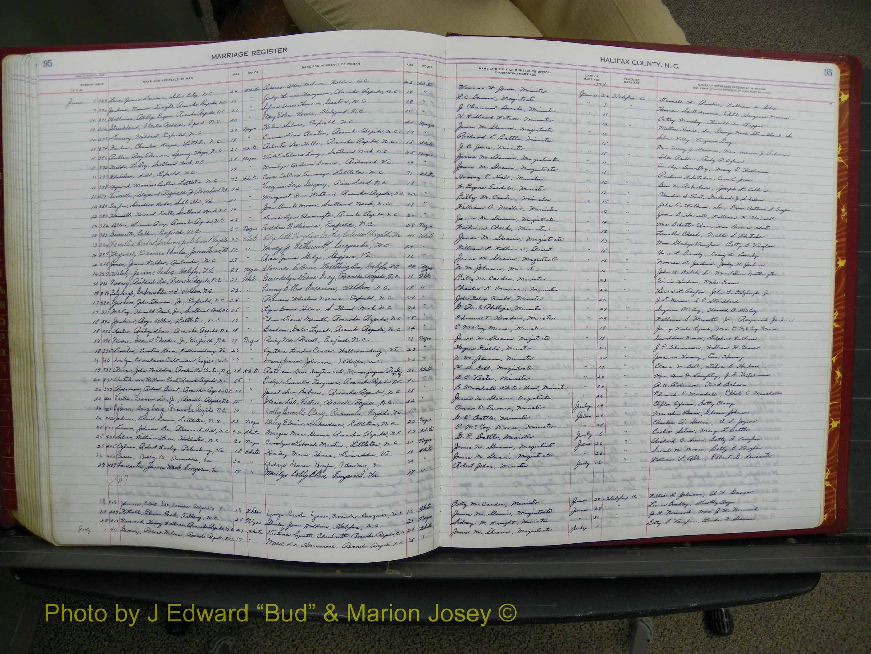 Halifax Marriage Book 17, 1969-1974 P 095.JPG