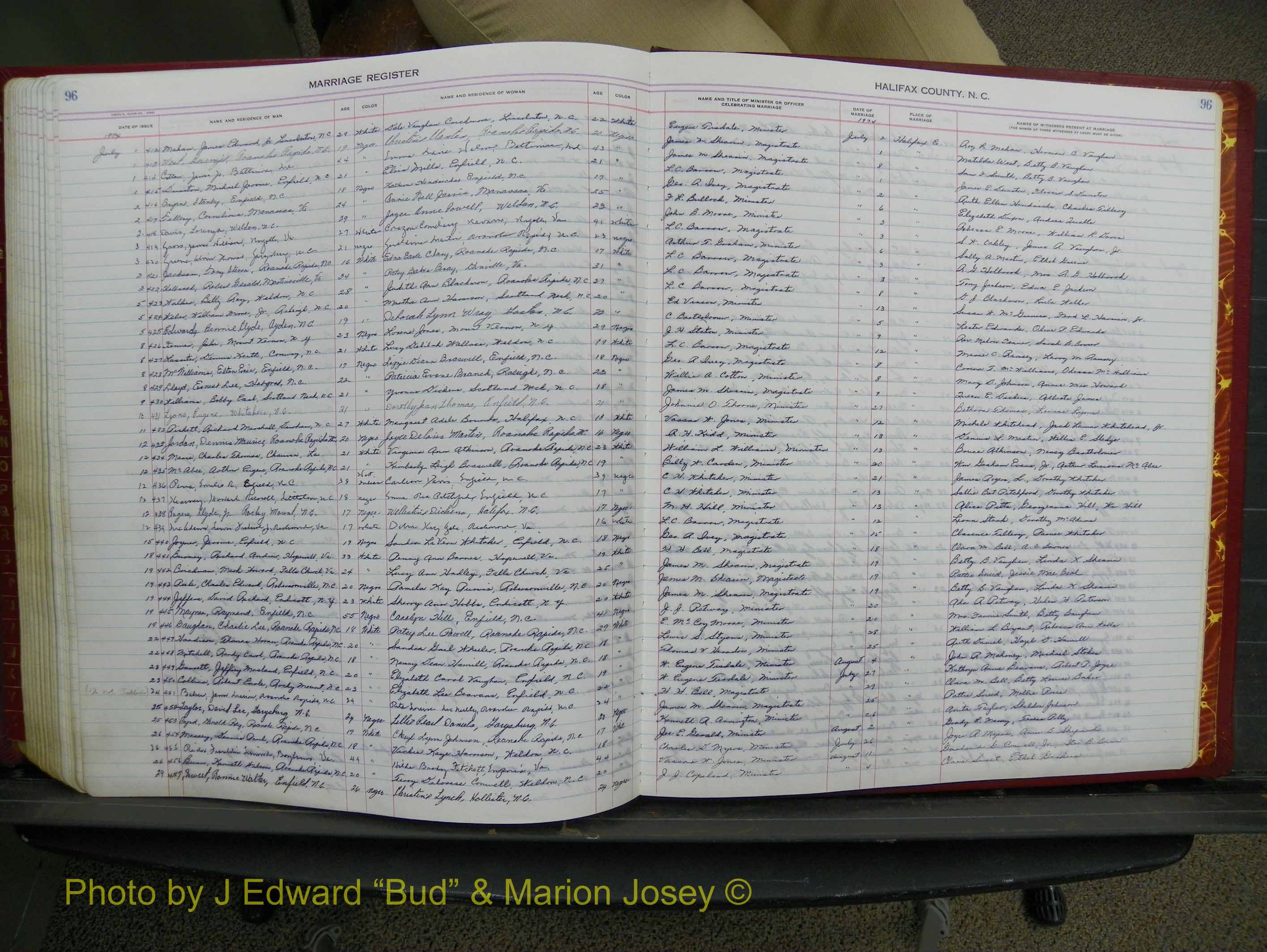 Halifax Marriage Book 17, 1969-1974 P 096.JPG