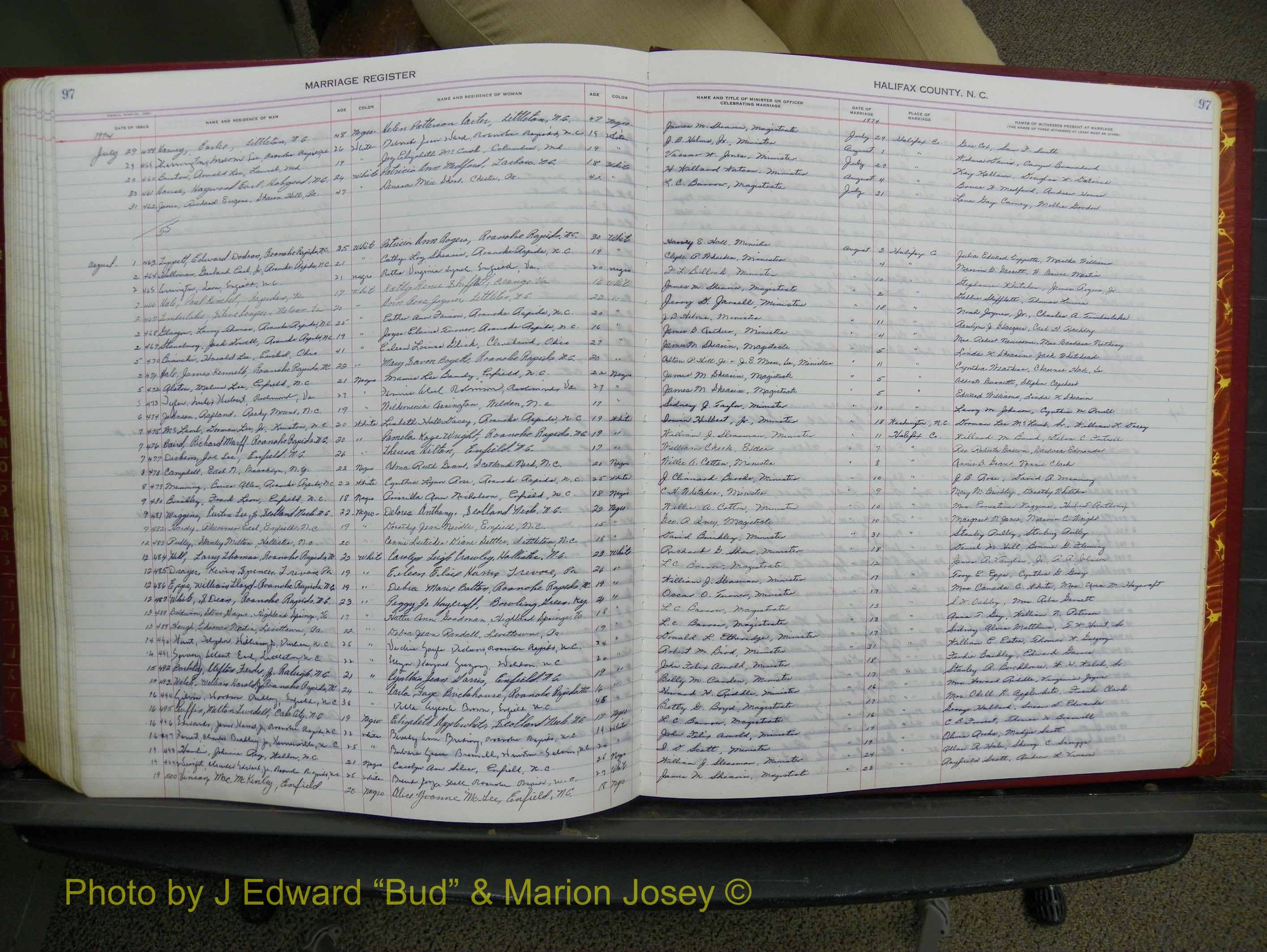 Halifax Marriage Book 17, 1969-1974 P 097.JPG