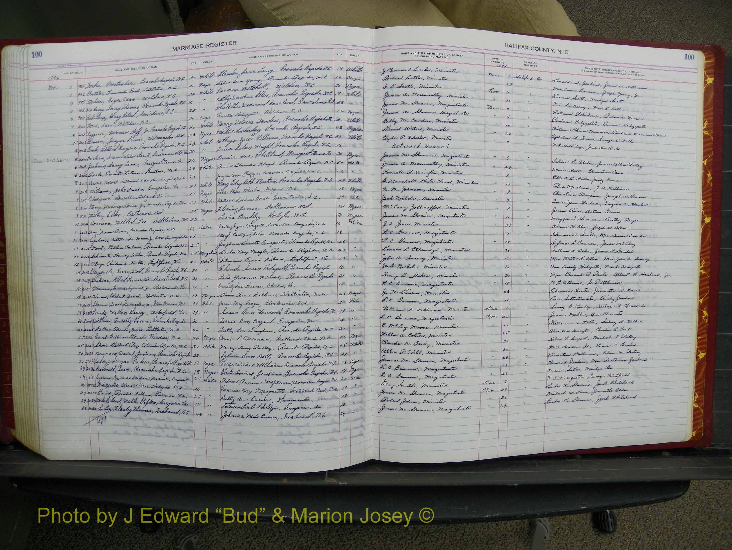 Halifax Marriage Book 17, 1969-1974 P 100.JPG