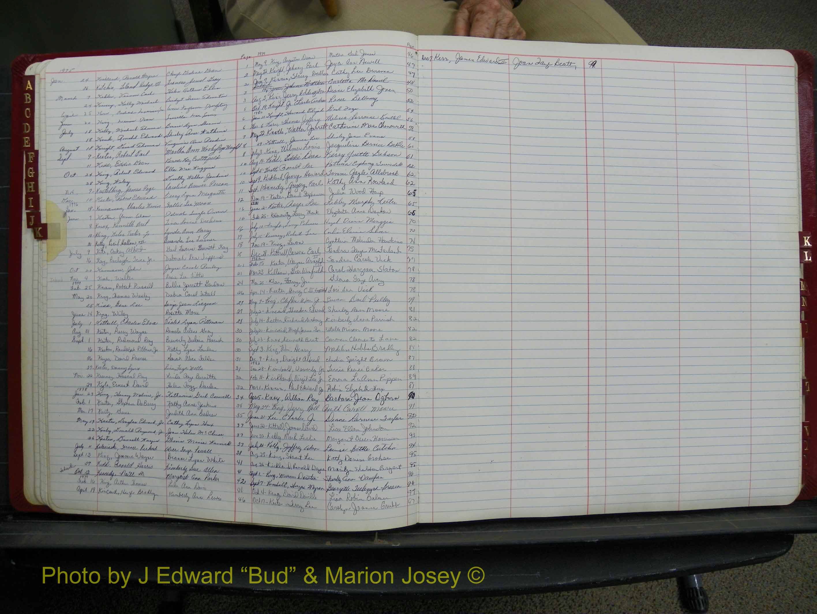 Halifax Marriage Book 18, 1975-1983 Index K.JPG