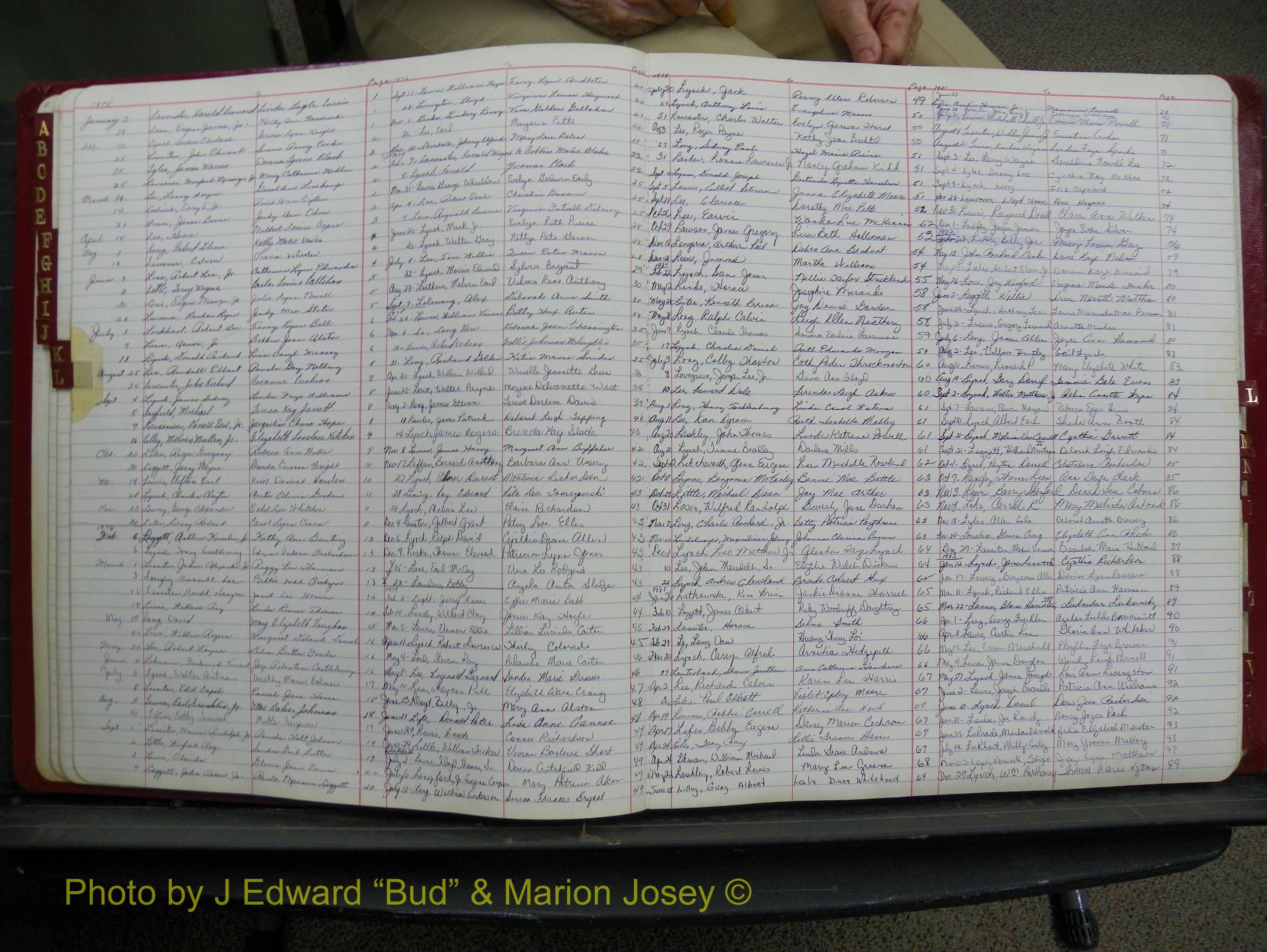 Halifax Marriage Book 18, 1975-1983 Index L.JPG