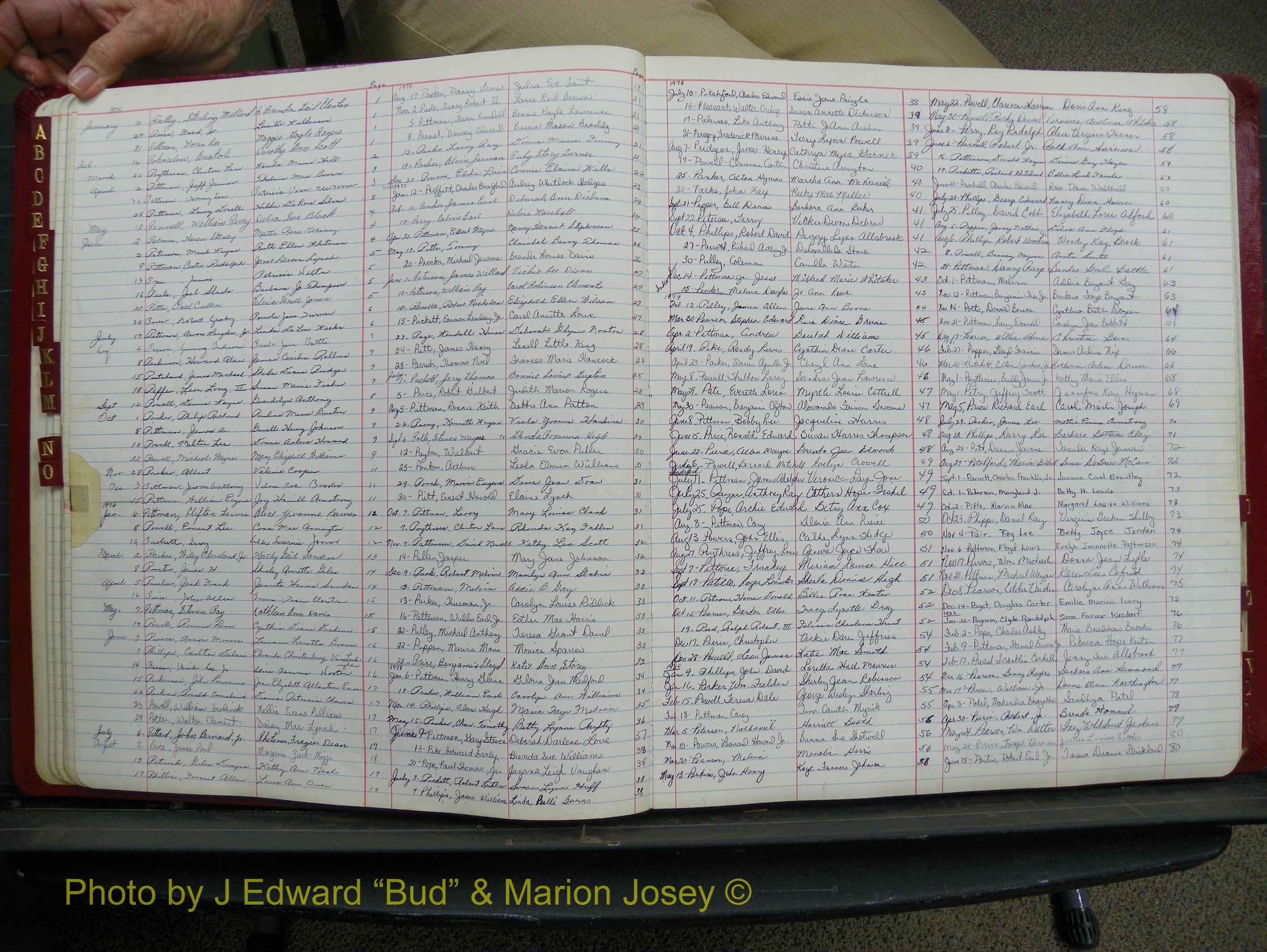 Halifax Marriage Book 18, 1975-1983 Index P.JPG