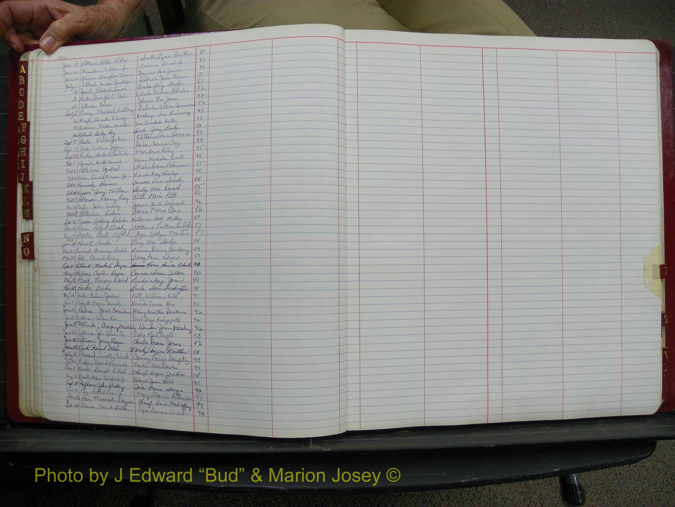 Halifax Marriage Book 18, 1975-1983 Index P2.JPG