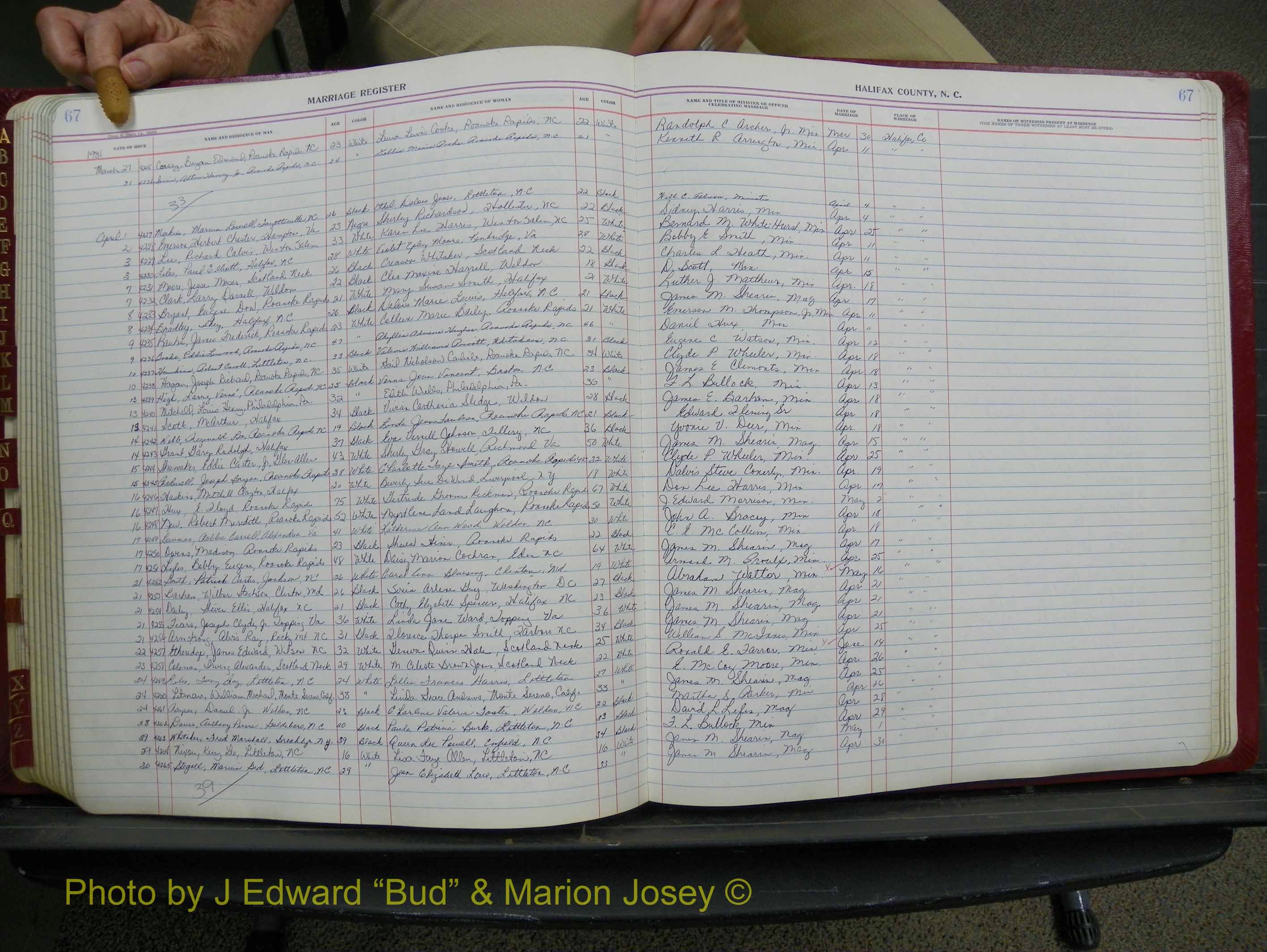 Halifax Marriage Book 18, 1975-1983 P 067.JPG