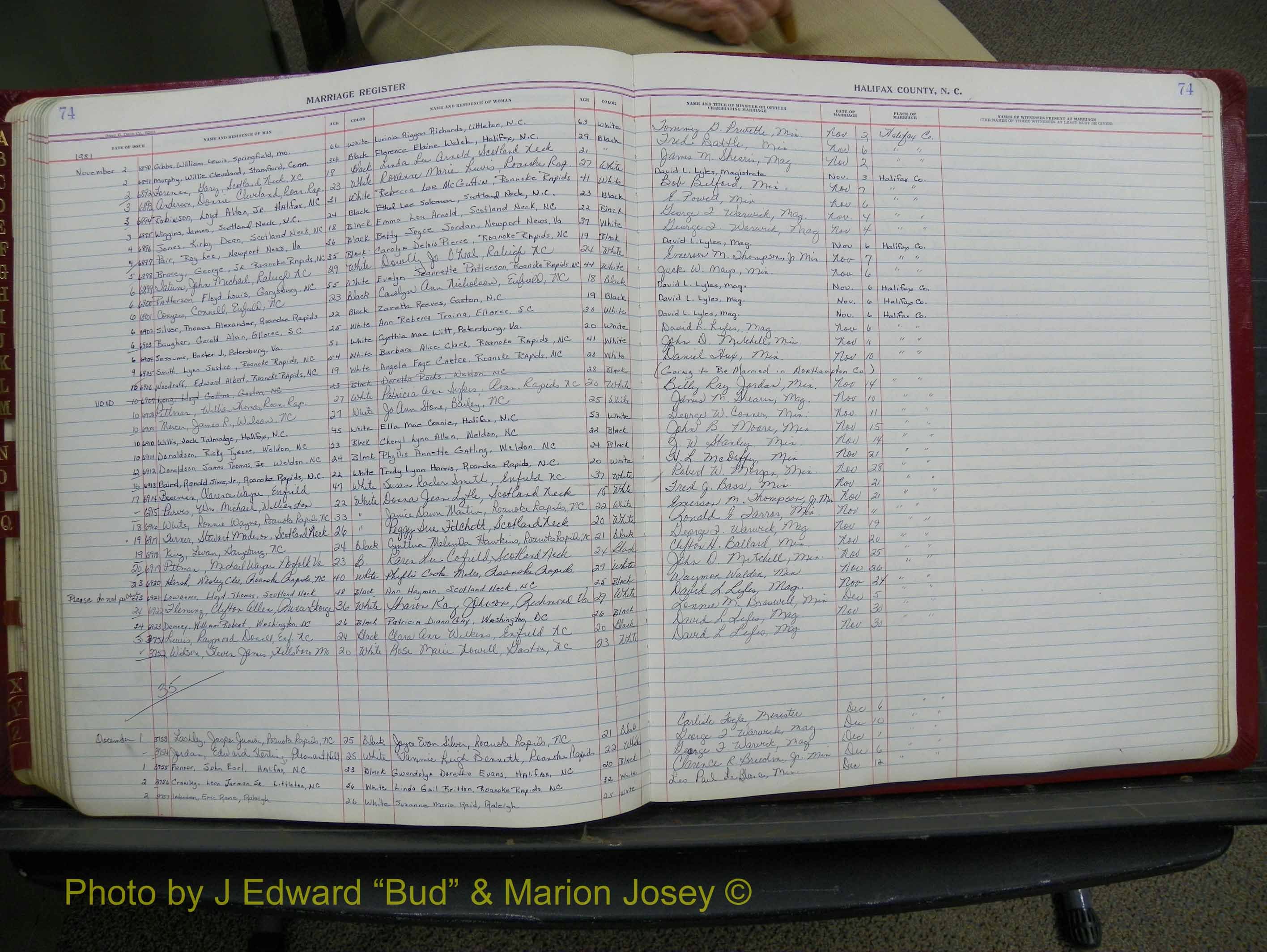 Halifax Marriage Book 18, 1975-1983 P 074.JPG