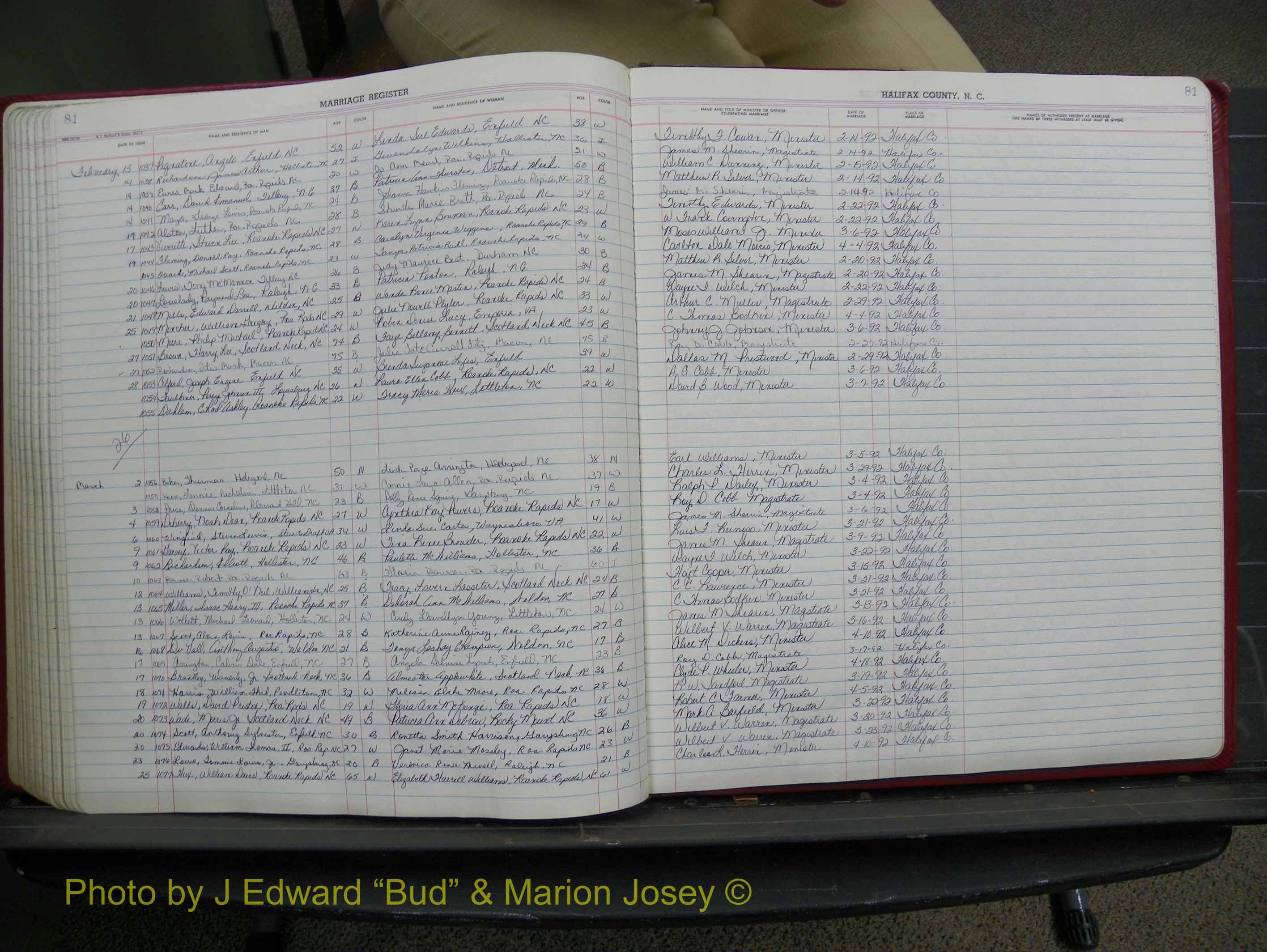 Halifax Marriage Book 19, 1984-1993 P 081.JPG