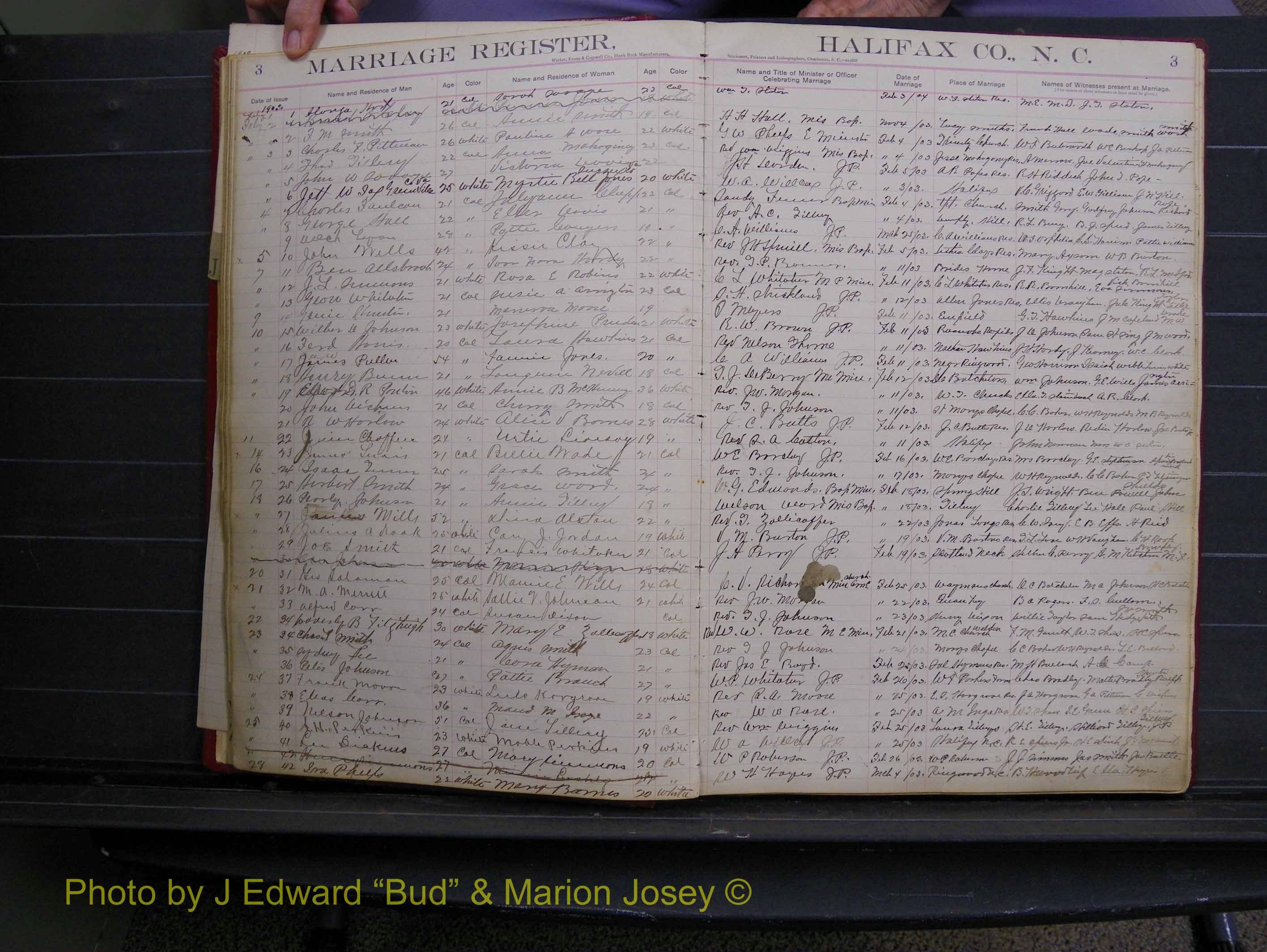 Halifax Marriage Book 6A, 1903-1909 P 03.JPG