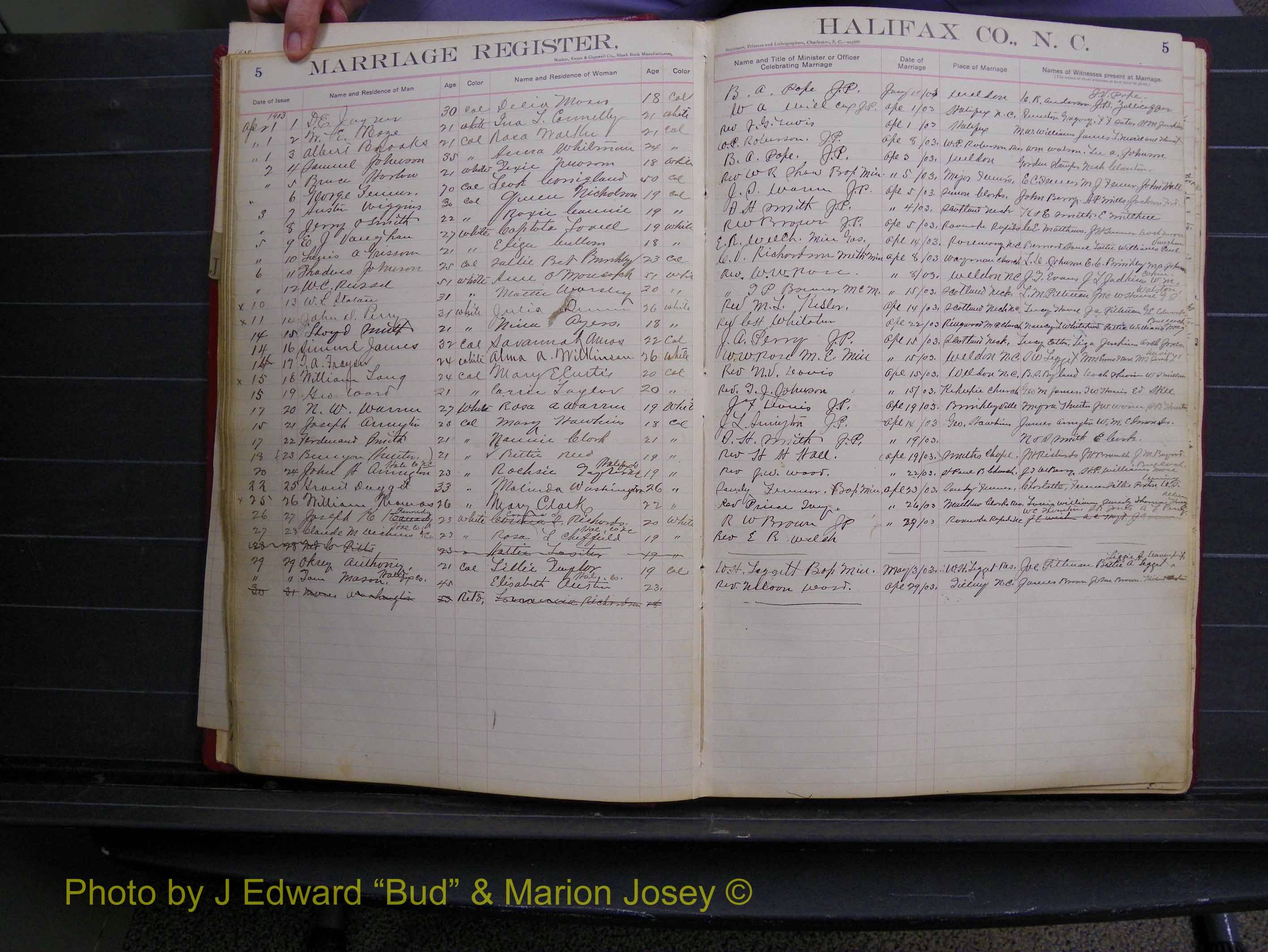 Halifax Marriage Book 6A, 1903-1909 P 05.JPG