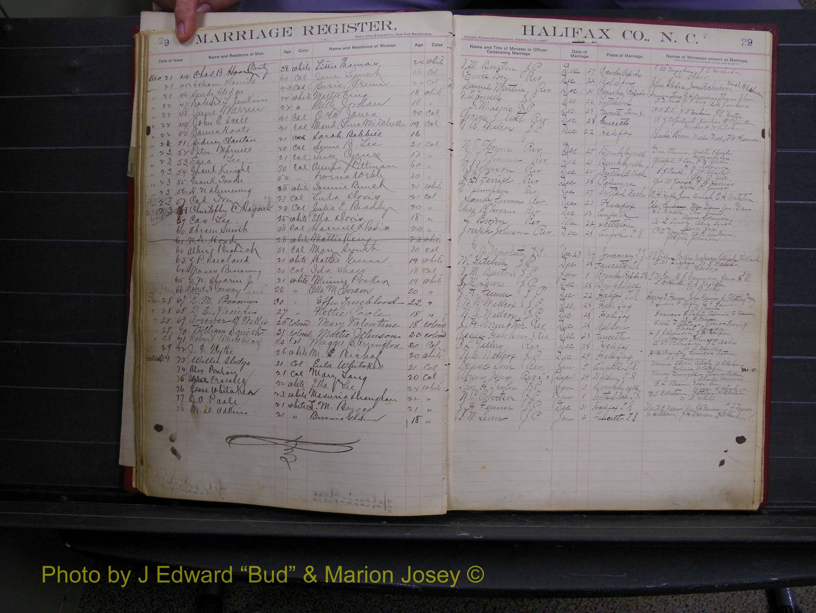 Halifax Marriage Book 6A, 1903-1909 P 29.JPG
