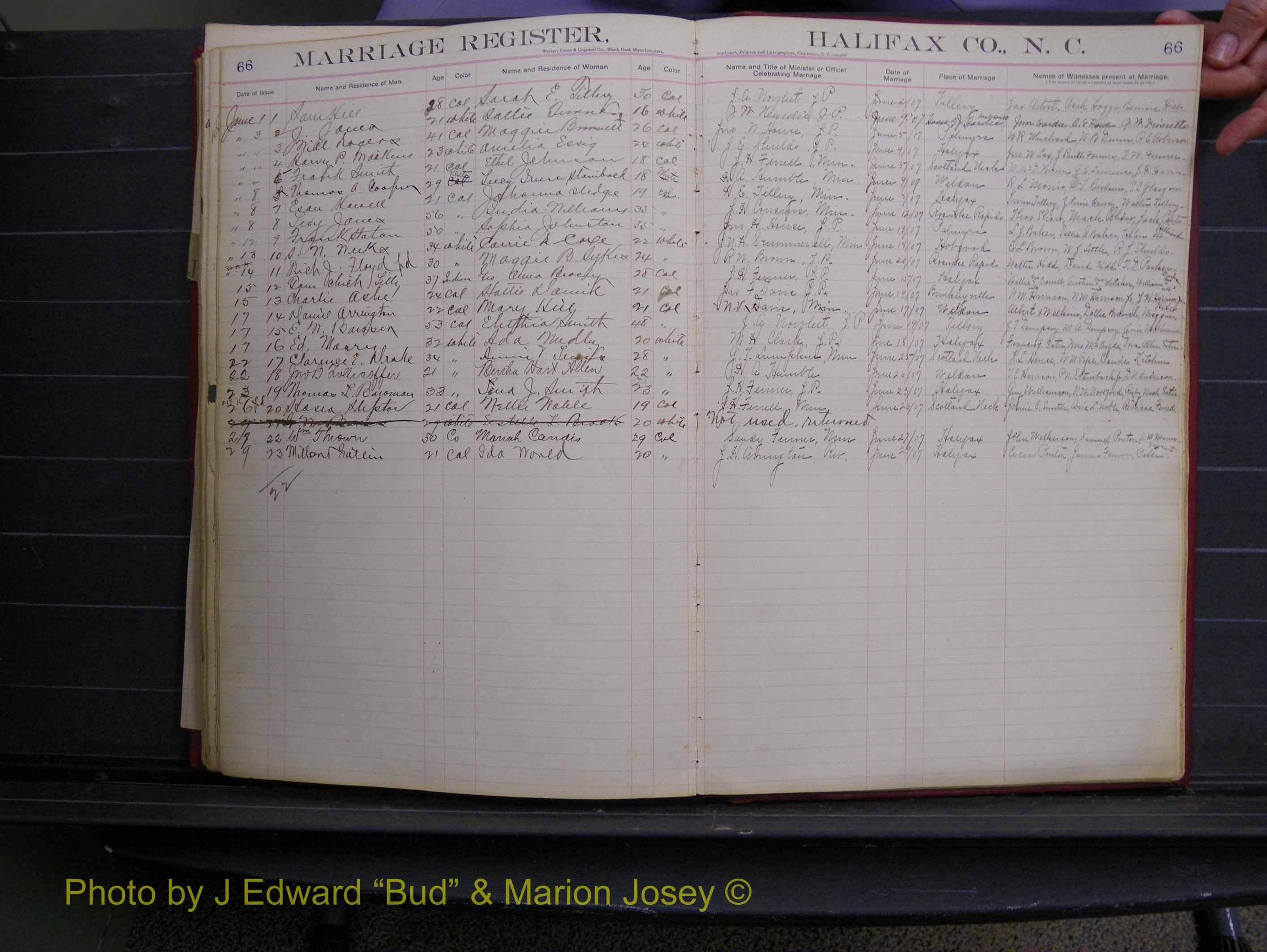 Halifax Marriage Book 6A, 1903-1909 P 66.JPG