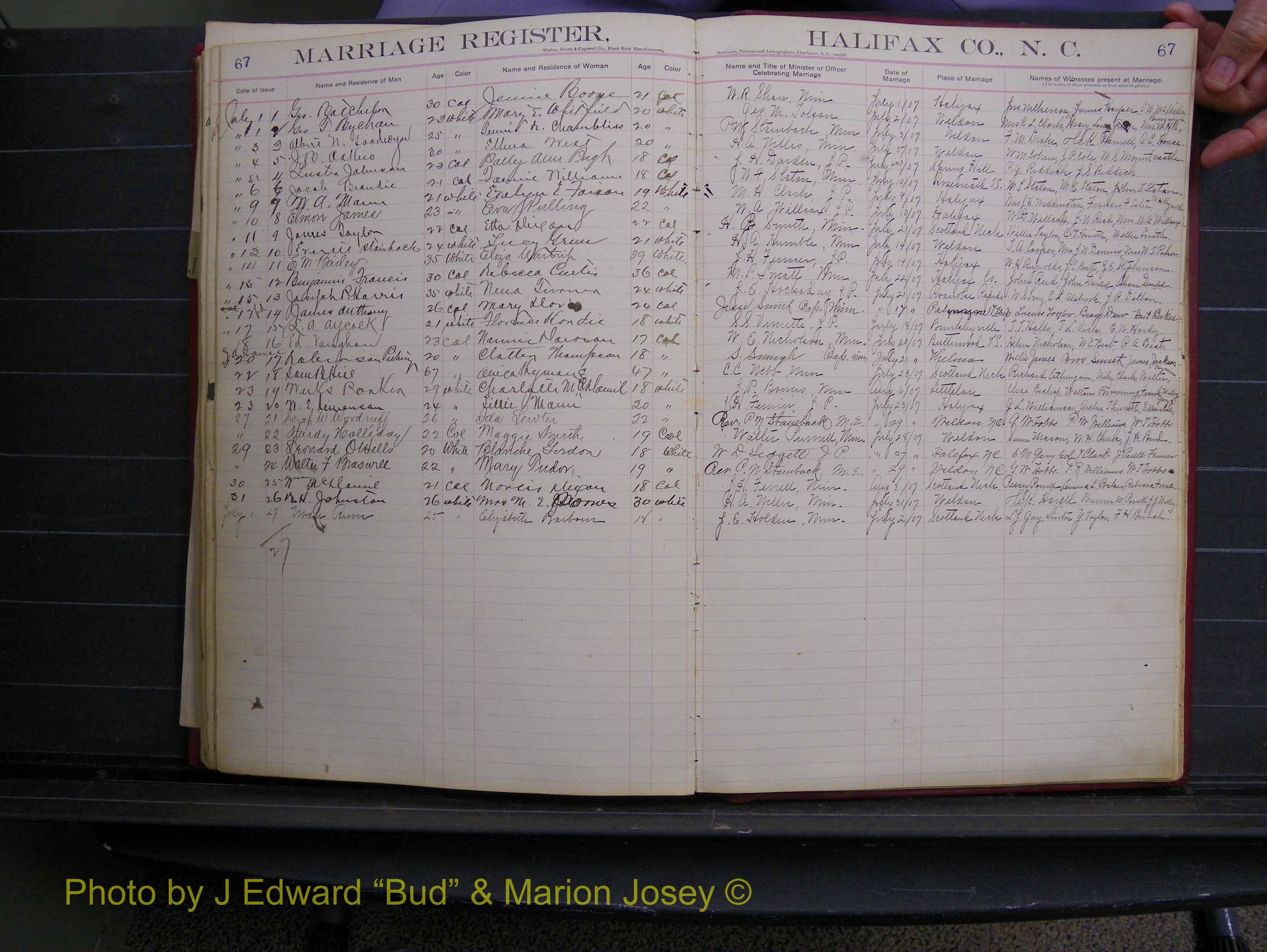 Halifax Marriage Book 6A, 1903-1909 P 67.JPG