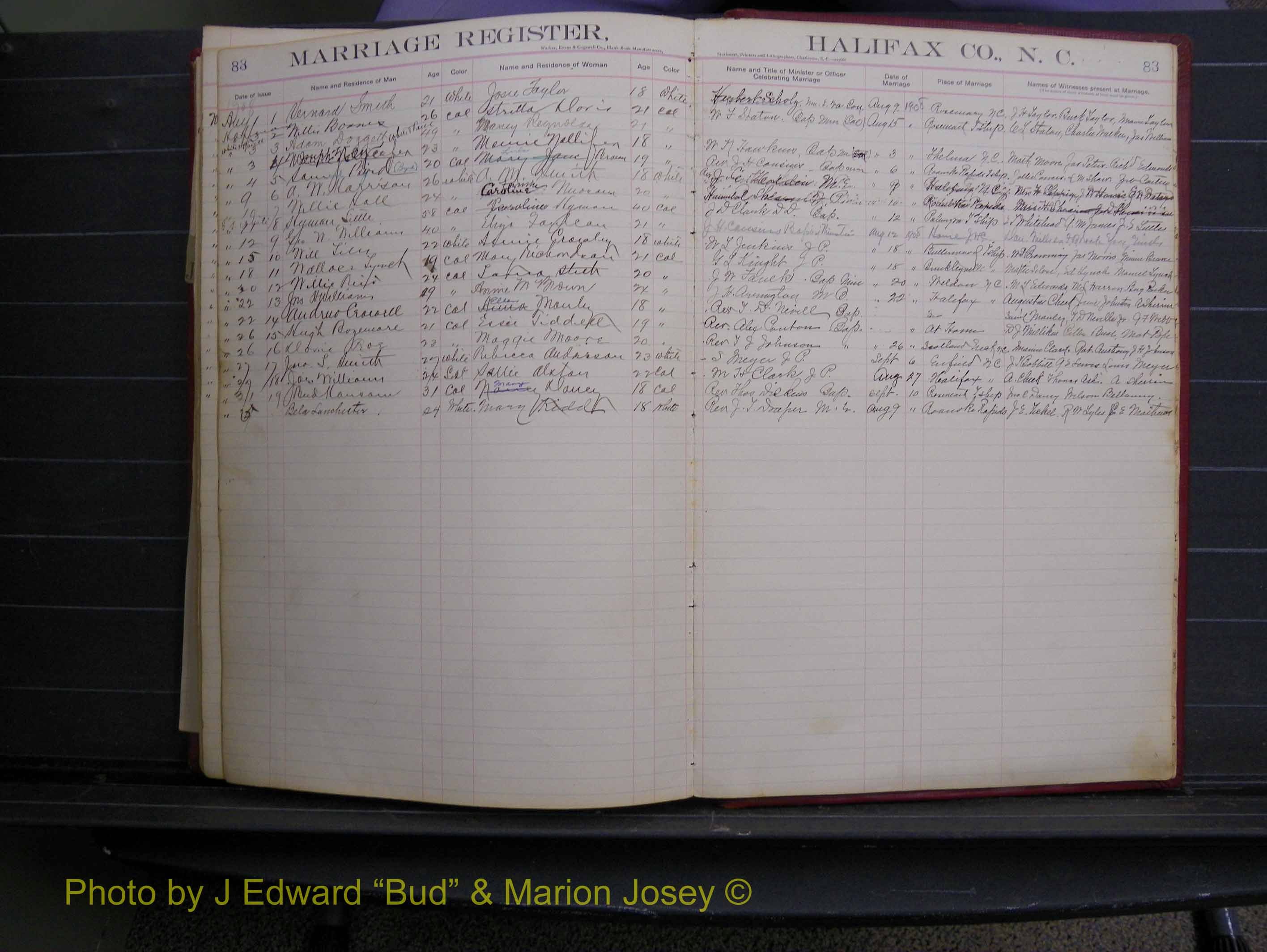 Halifax Marriage Book 6A, 1903-1909 P 83.JPG