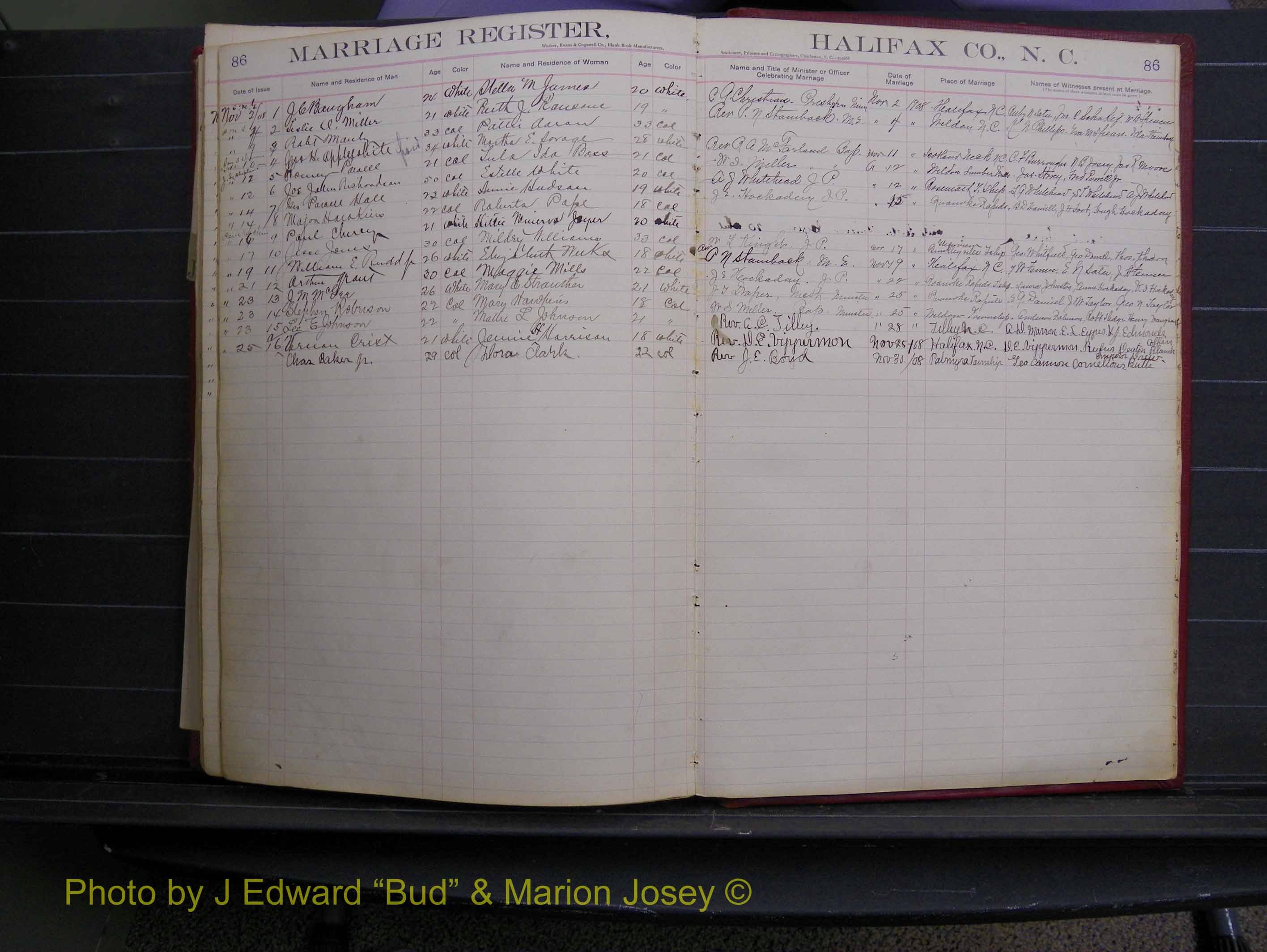 Halifax Marriage Book 6A, 1903-1909 P 86.JPG