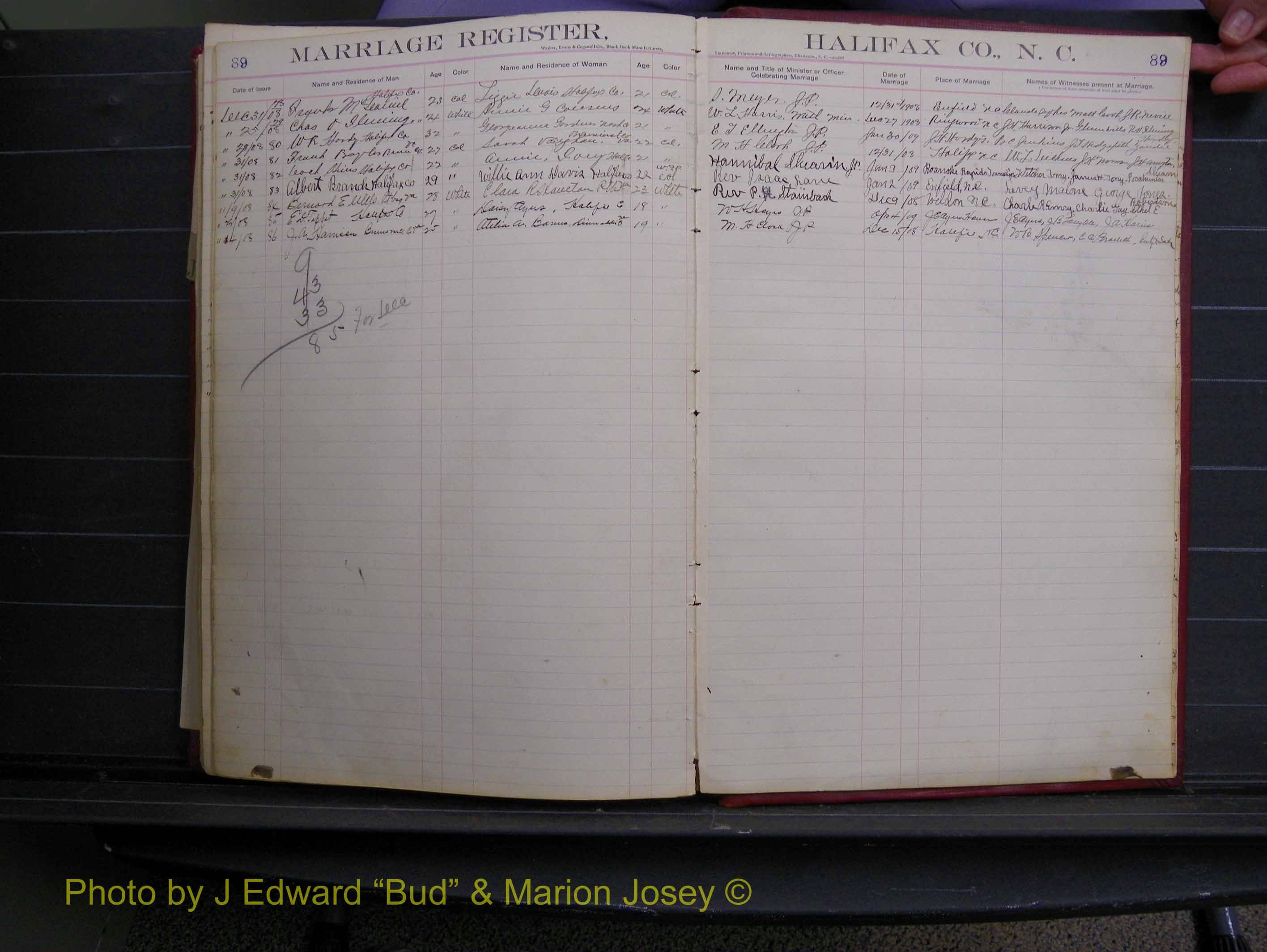Halifax Marriage Book 6A, 1903-1909 P 89.JPG