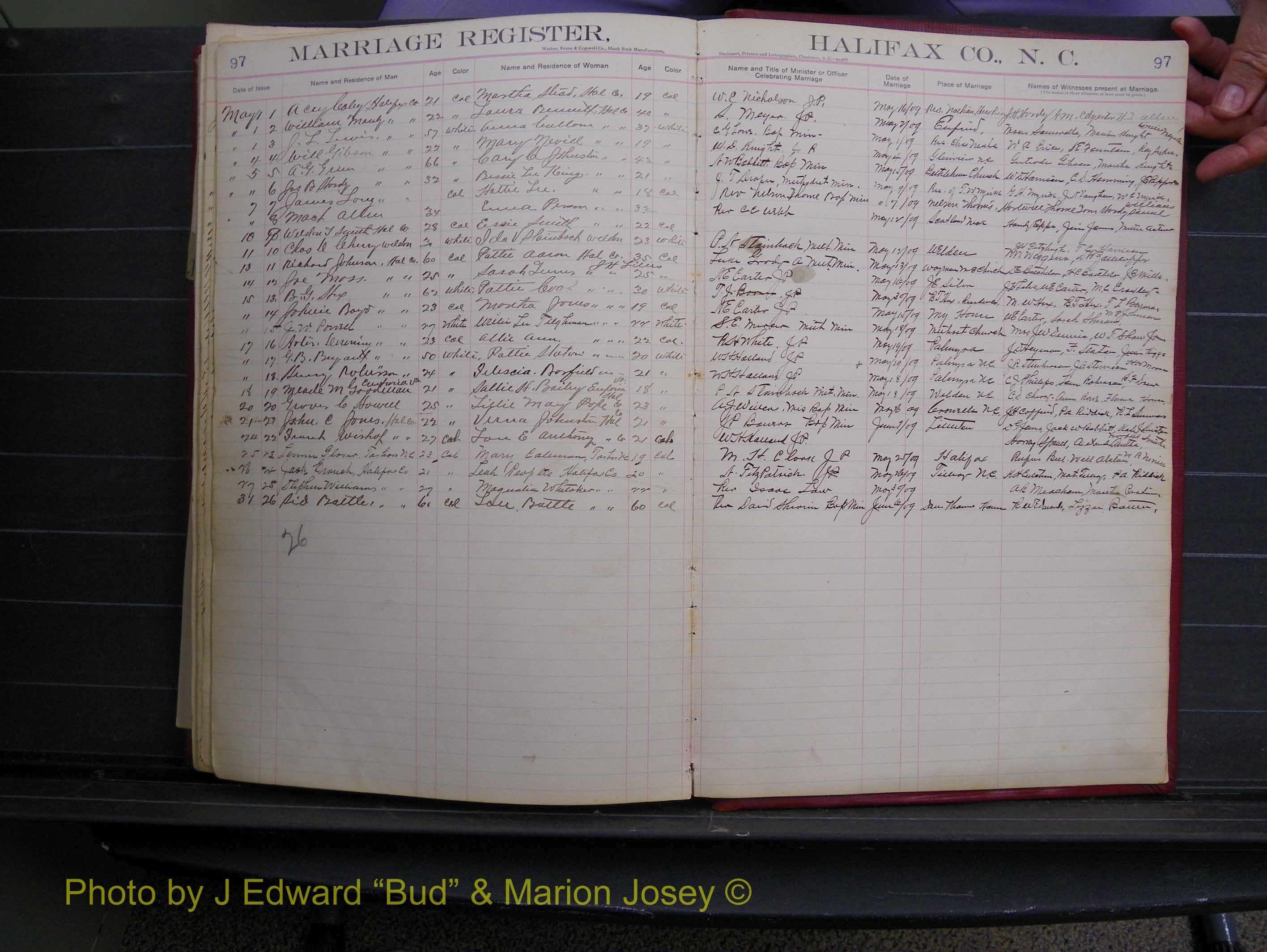 Halifax Marriage Book 6A, 1903-1909 P 97.JPG