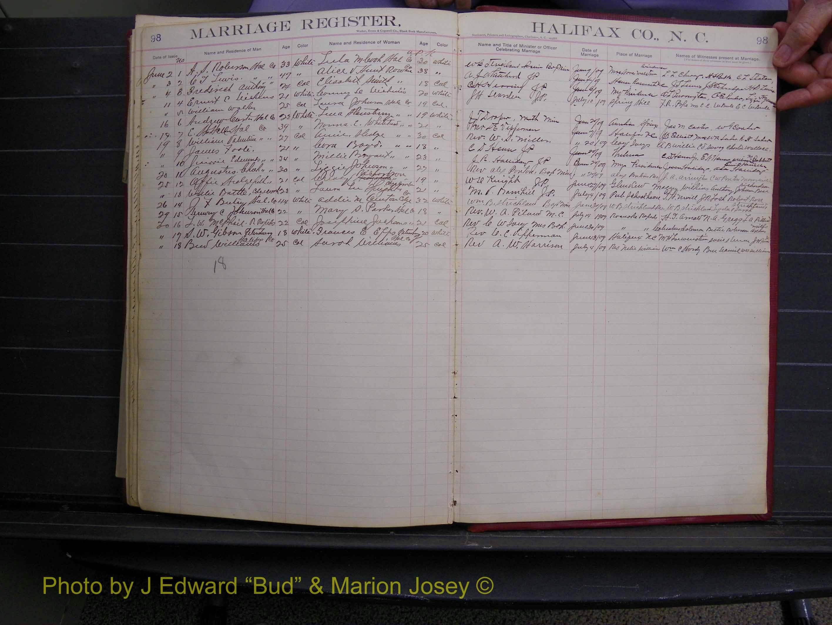 Halifax Marriage Book 6A, 1903-1909 P 98.JPG