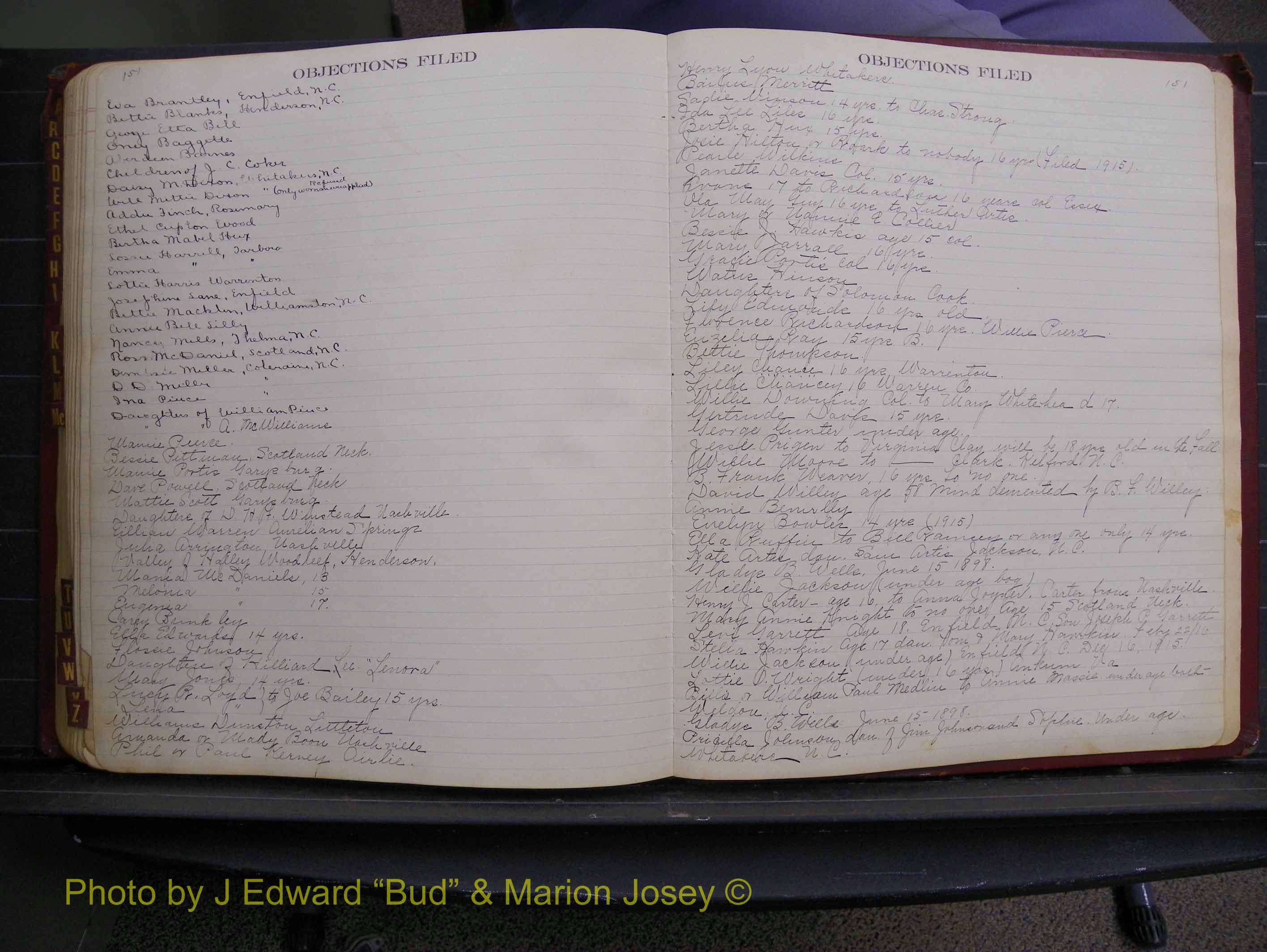 Halifax Marriage Book 8, 1916-1917 Objections 1.JPG