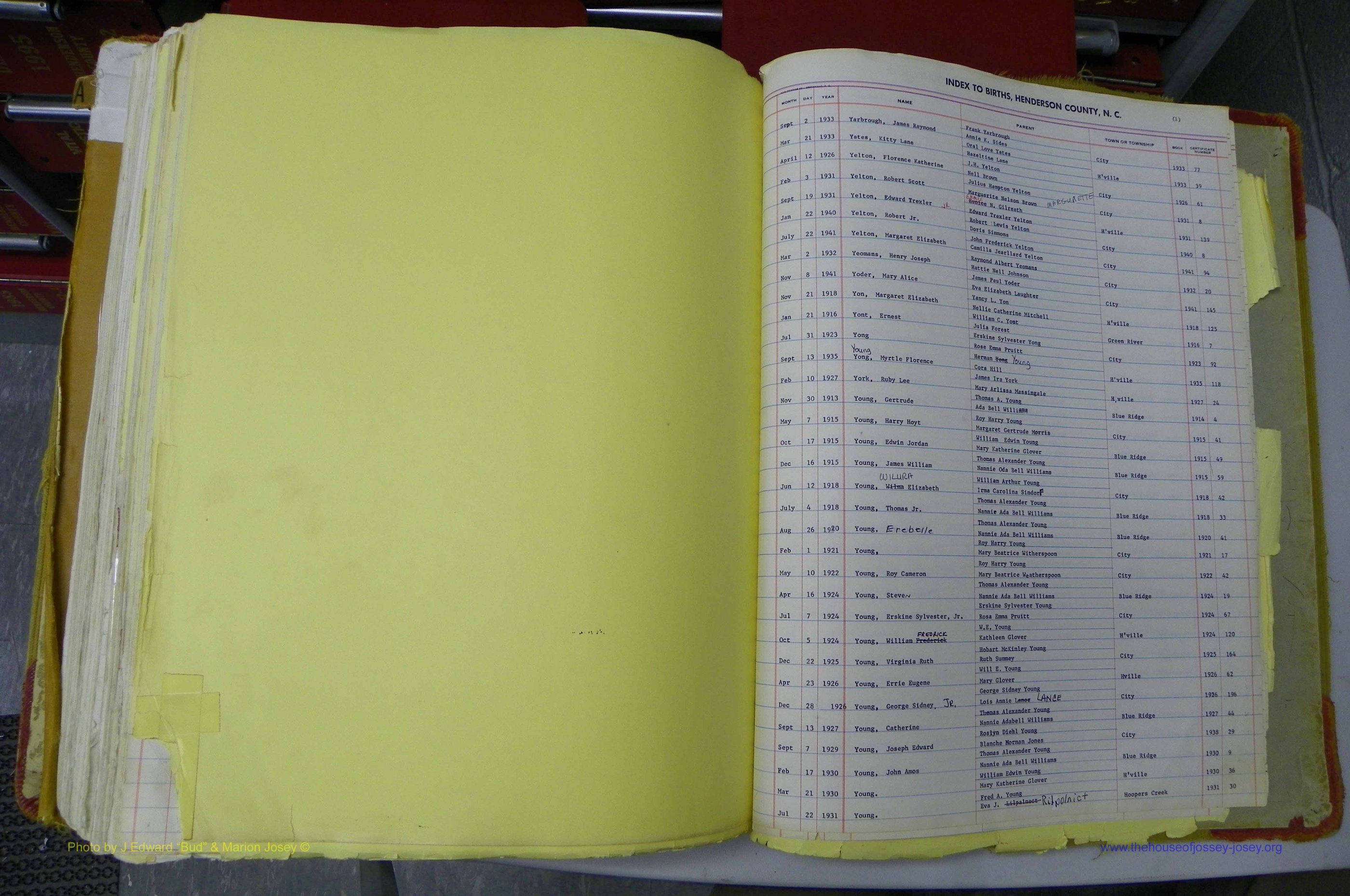 Henderson Co, NC, Births A - Z, 1914 - 1942, (315).JPG