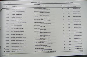 Henderson Co, NC, Births, A - Z, 2000 - 2010, (005).JPG