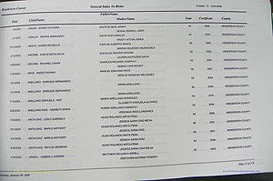 Henderson Co, NC, Births, A - Z, 2000 - 2010, (015).JPG