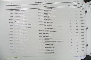 Henderson Co, NC, Births, A - Z, 2000 - 2010, (460).JPG