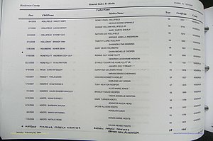 Henderson Co, NC, Births, A - Z, 2000 - 2010, (496).JPG