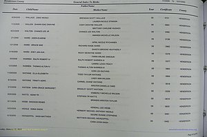 Henderson Co, NC, Births, A - Z, 2000 - 2010, (722).JPG